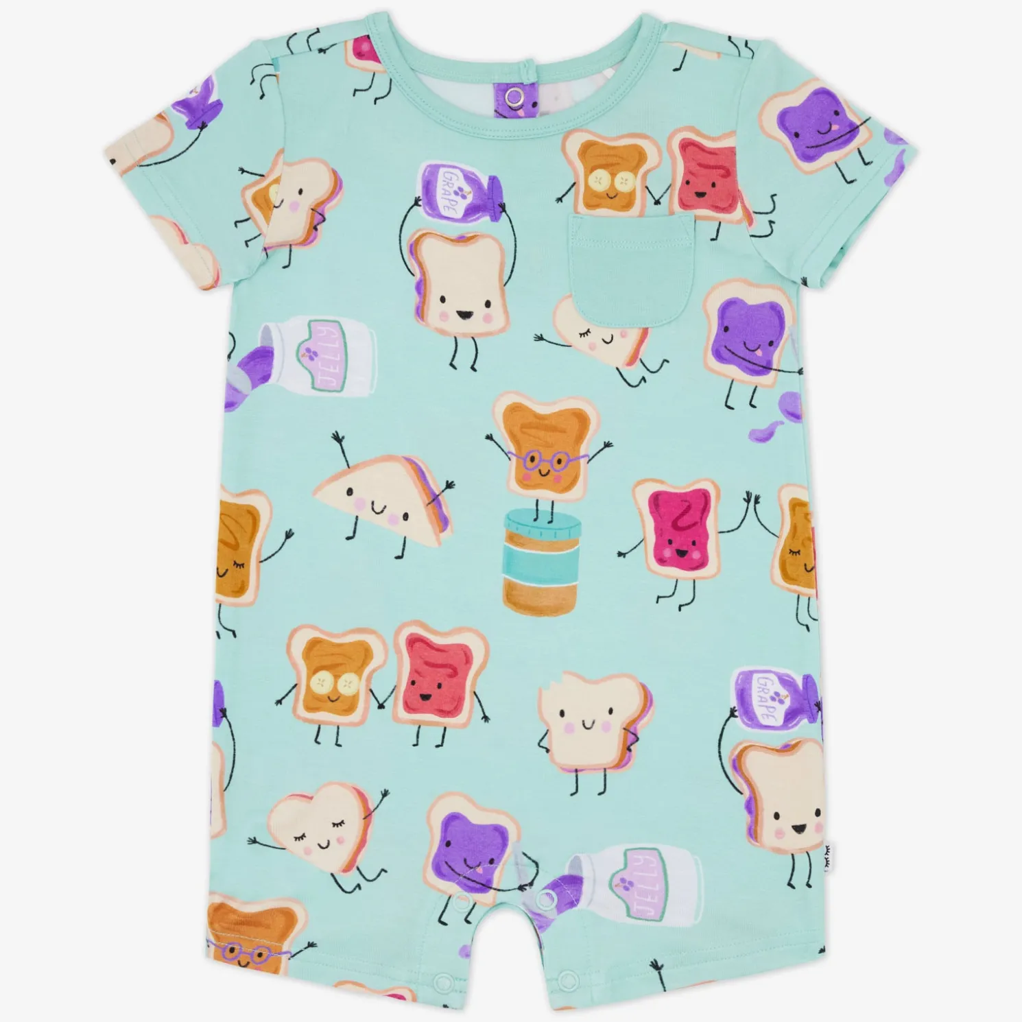 Lunch Buddies Pocket Shorty Romper