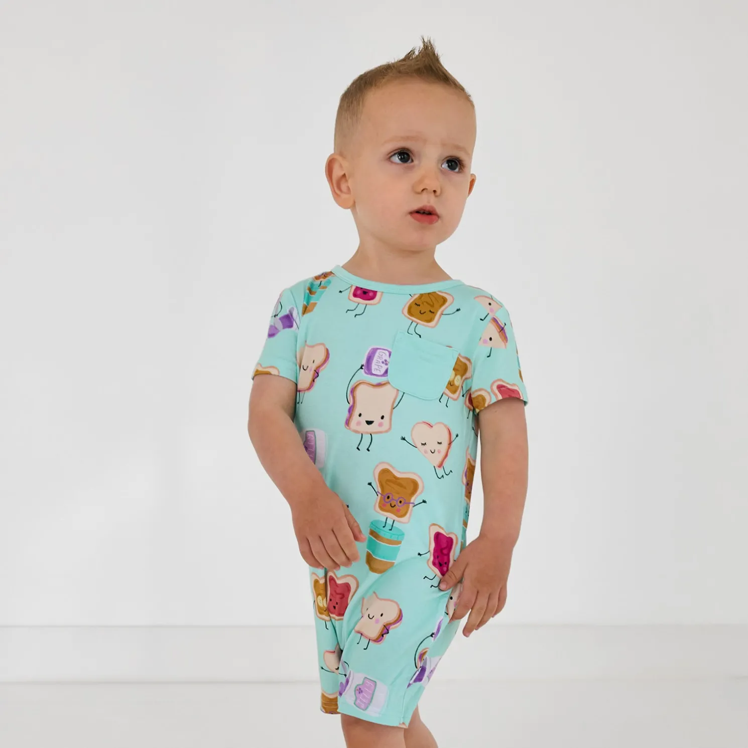Lunch Buddies Pocket Shorty Romper