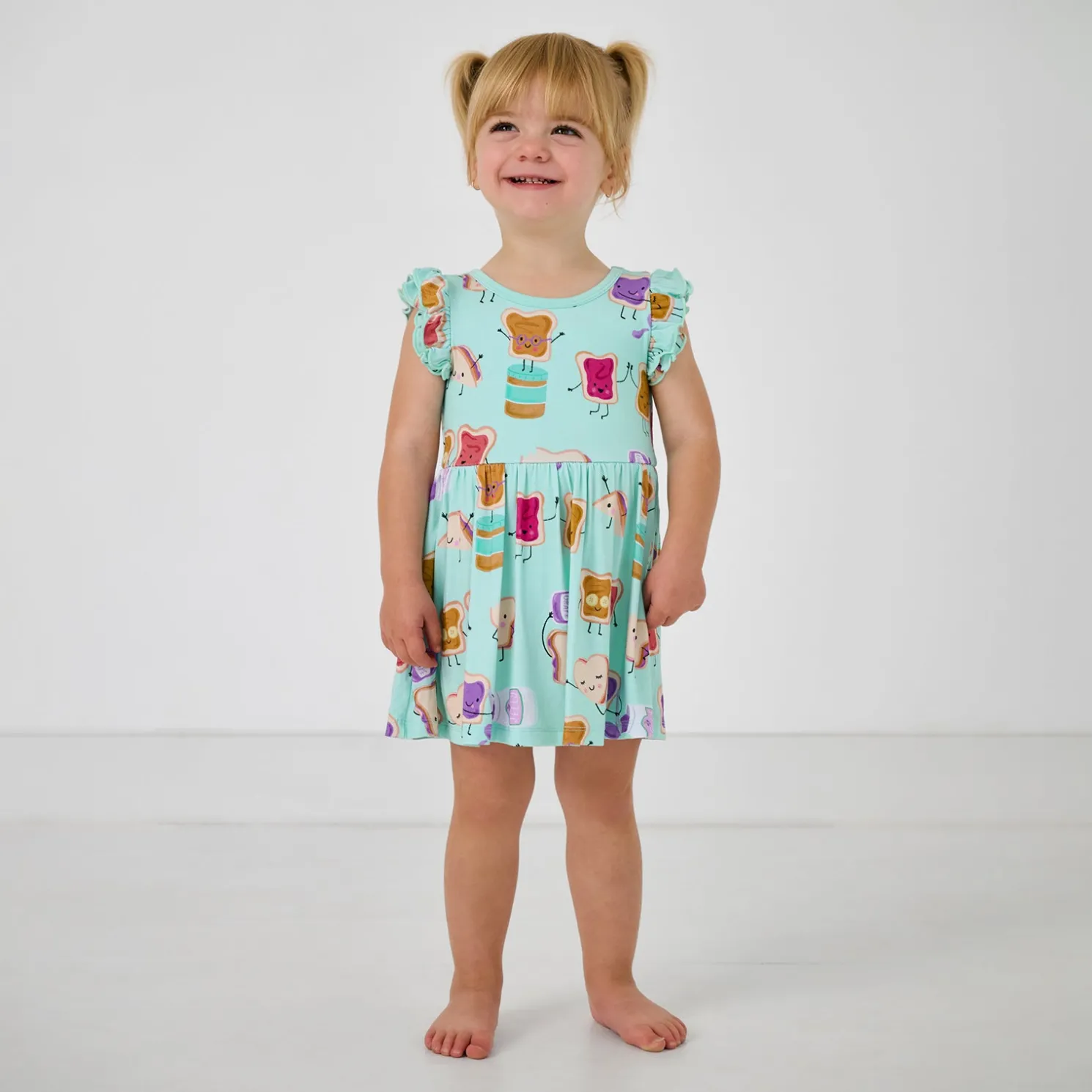 Lunch Buddies Flutter Twirl Dress with Bodysuit