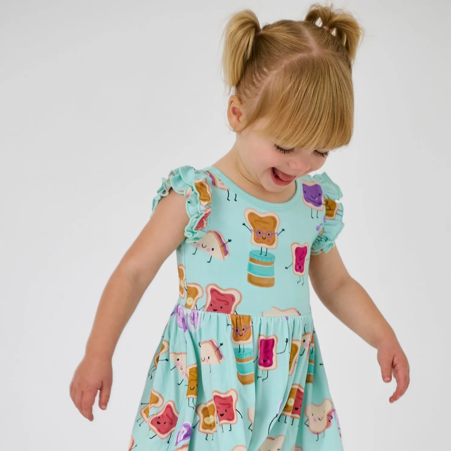 Lunch Buddies Flutter Twirl Dress with Bodysuit