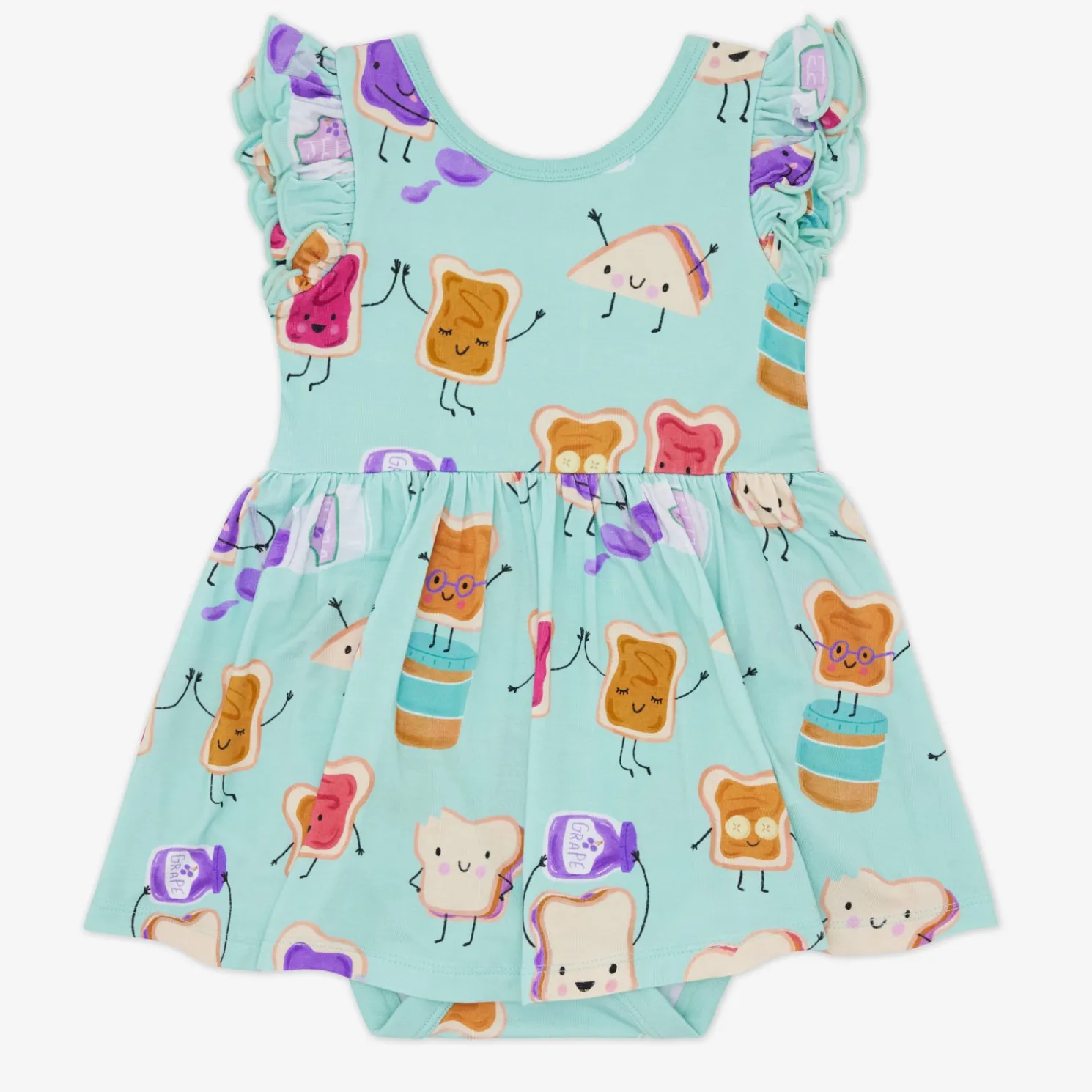 Lunch Buddies Flutter Twirl Dress with Bodysuit