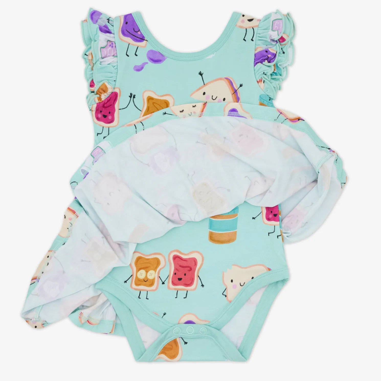 Lunch Buddies Flutter Twirl Dress with Bodysuit