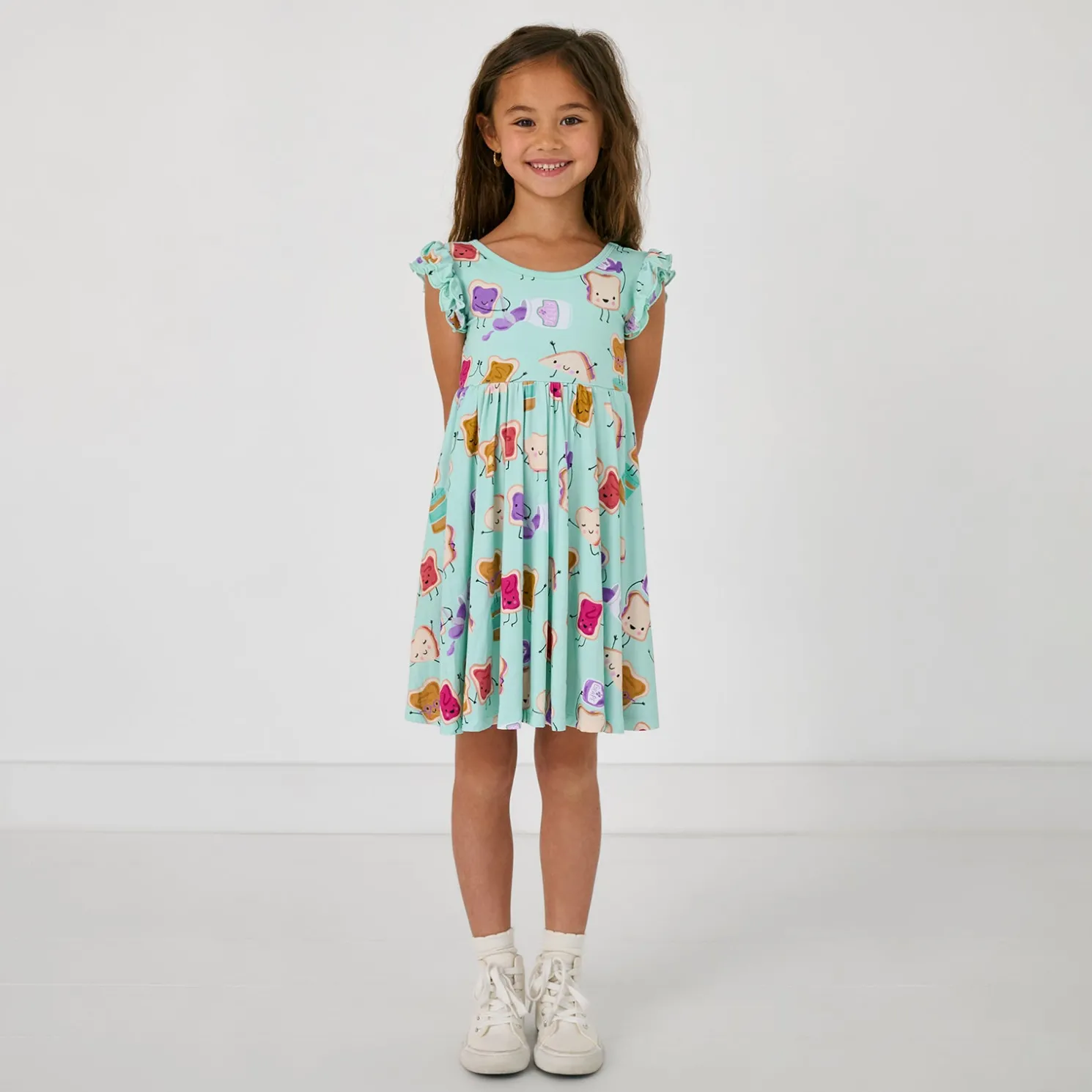 Lunch Buddies Flutter Twirl Dress