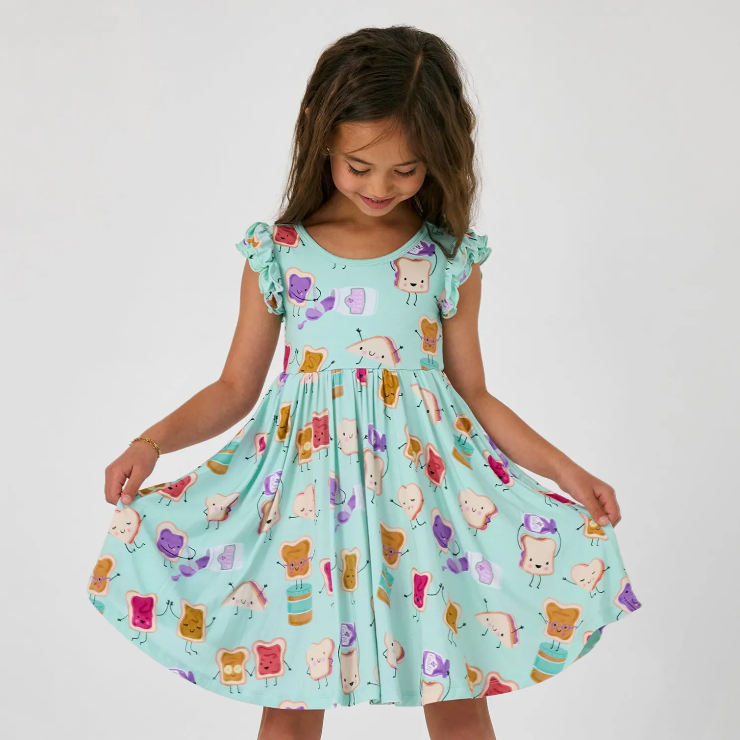 Lunch Buddies Flutter Twirl Dress
