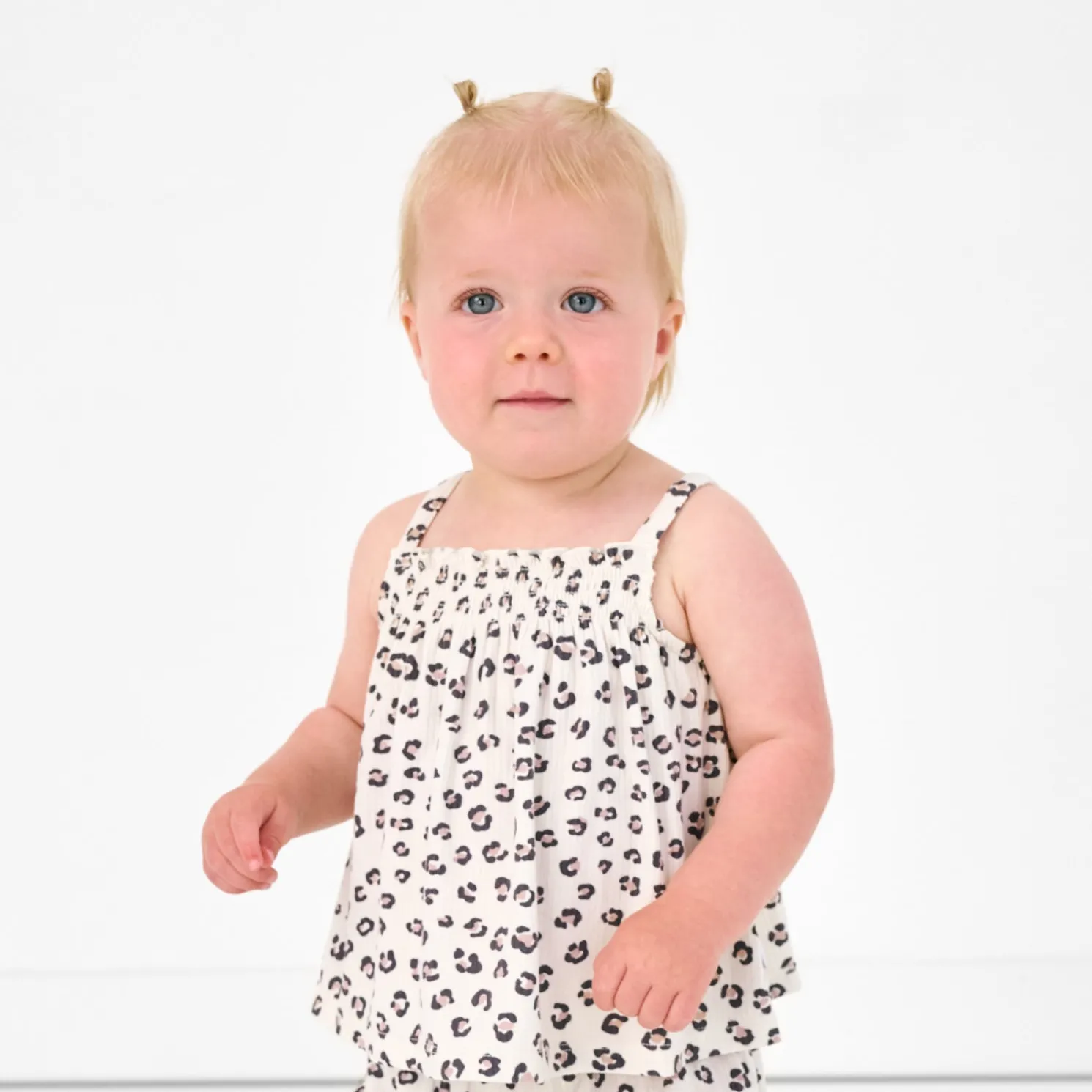 Luxe Leopard Smocked Top with Shorty Bloomer