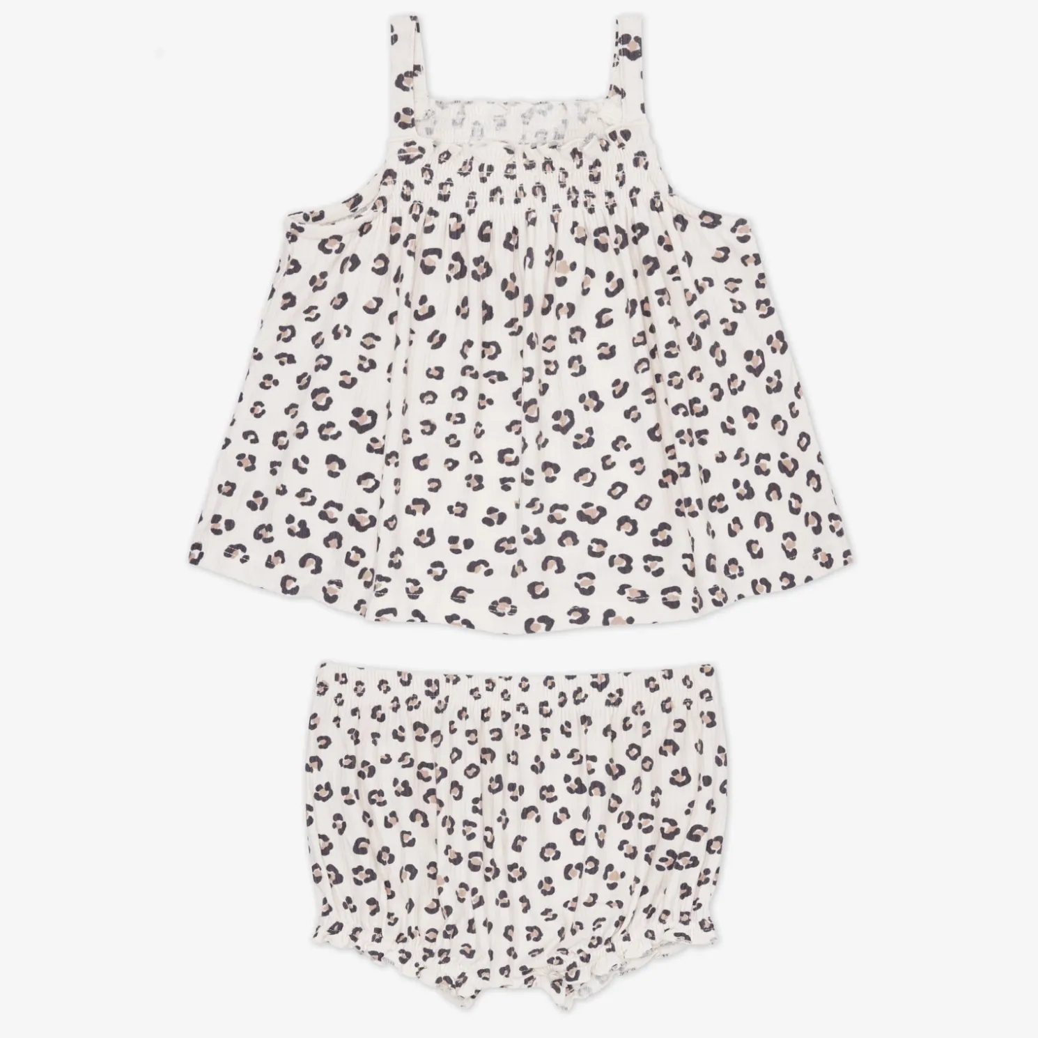 Luxe Leopard Smocked Top with Shorty Bloomer