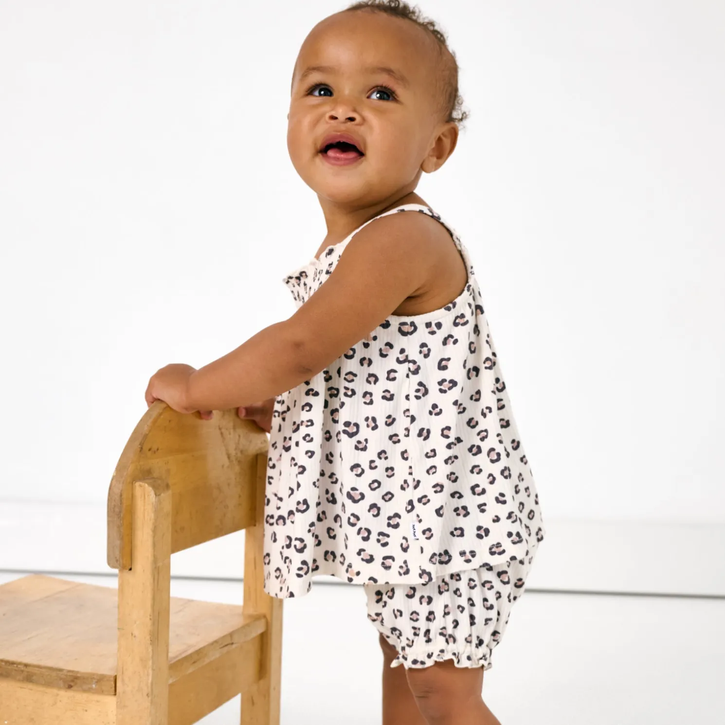 Luxe Leopard Smocked Top with Shorty Bloomer