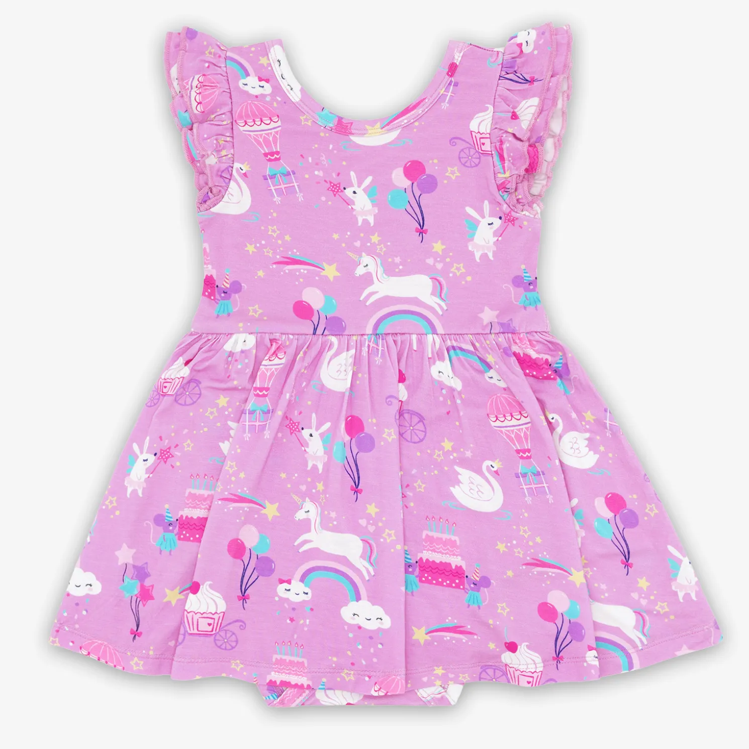 Magical Birthday Flutter Twirl Dress with Bodysuit