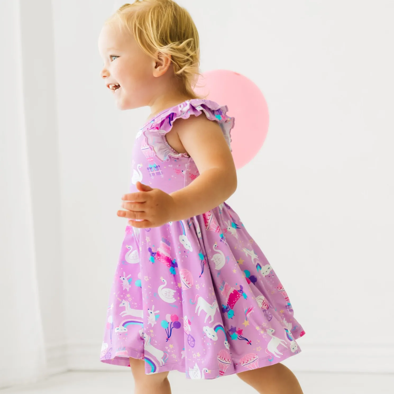 Magical Birthday Flutter Twirl Dress with Bodysuit