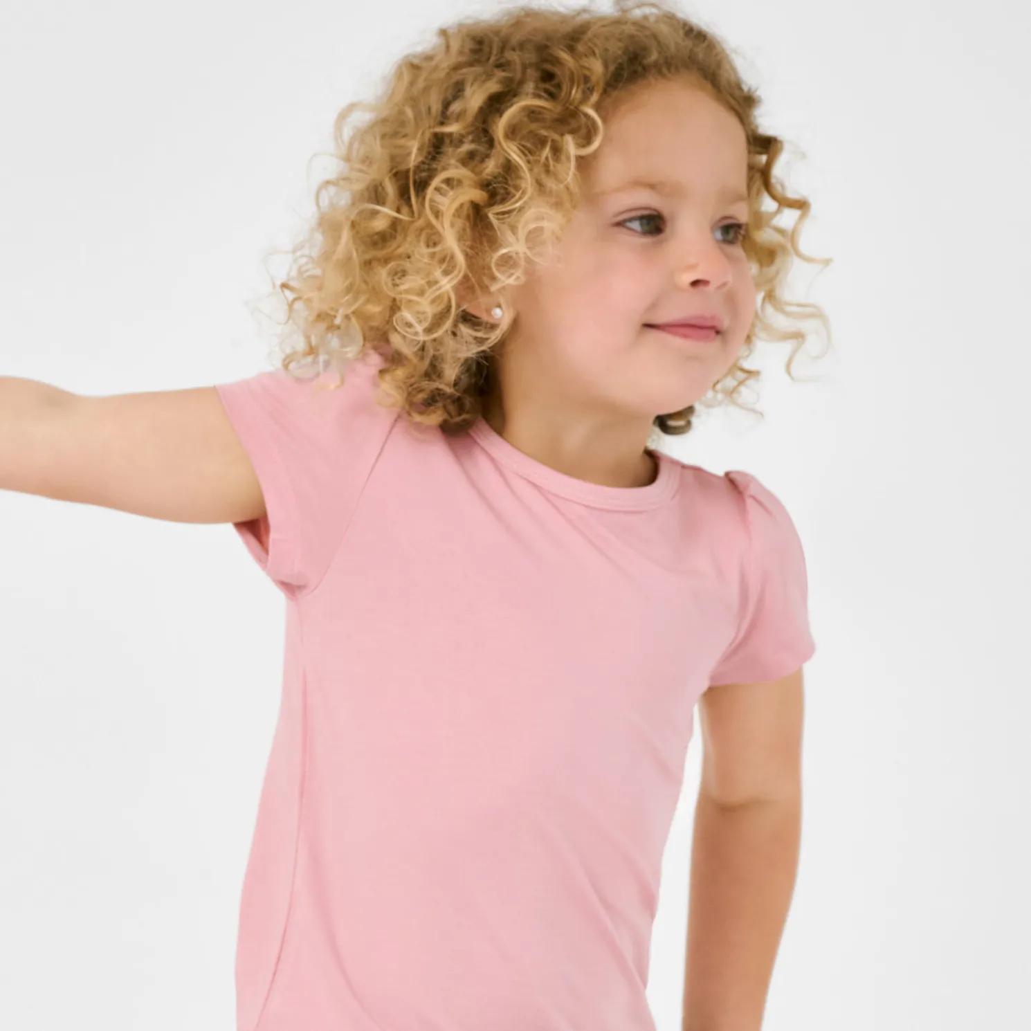 Mauve Blush Puff Sleeve Tee