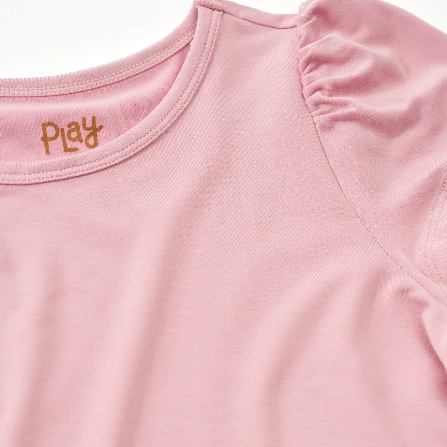 Mauve Blush Puff Sleeve Tee