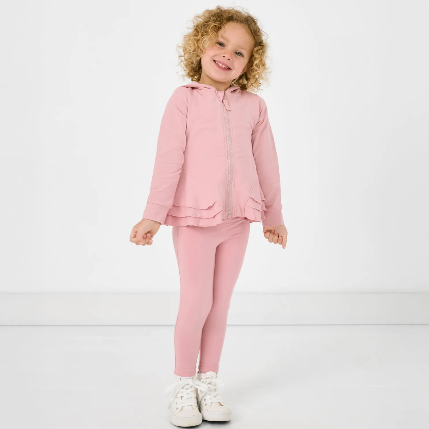 Mauve Blush Peplum Hoodie