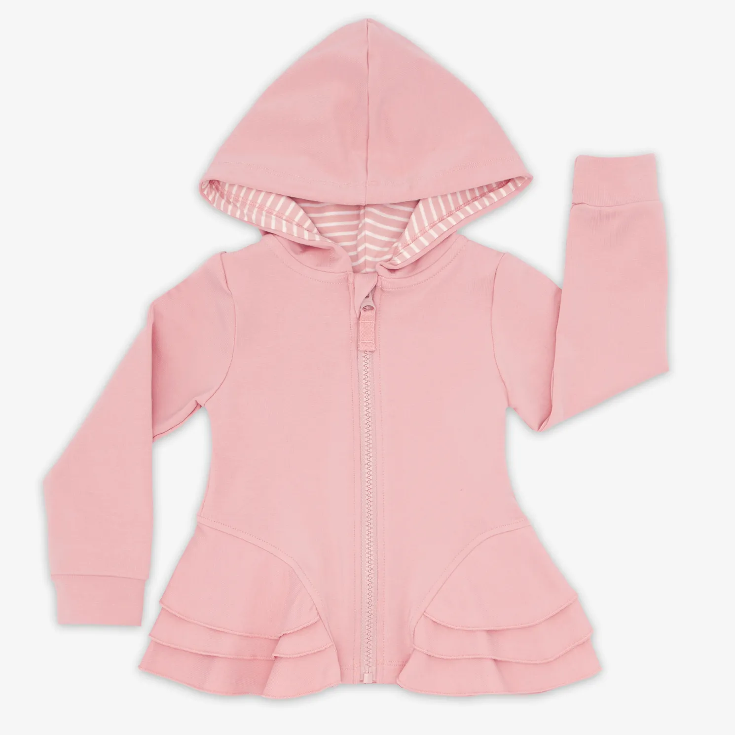 Mauve Blush Peplum Hoodie