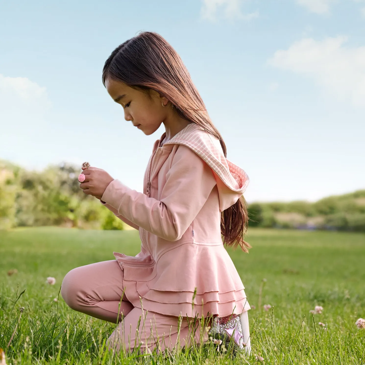 Mauve Blush Peplum Hoodie