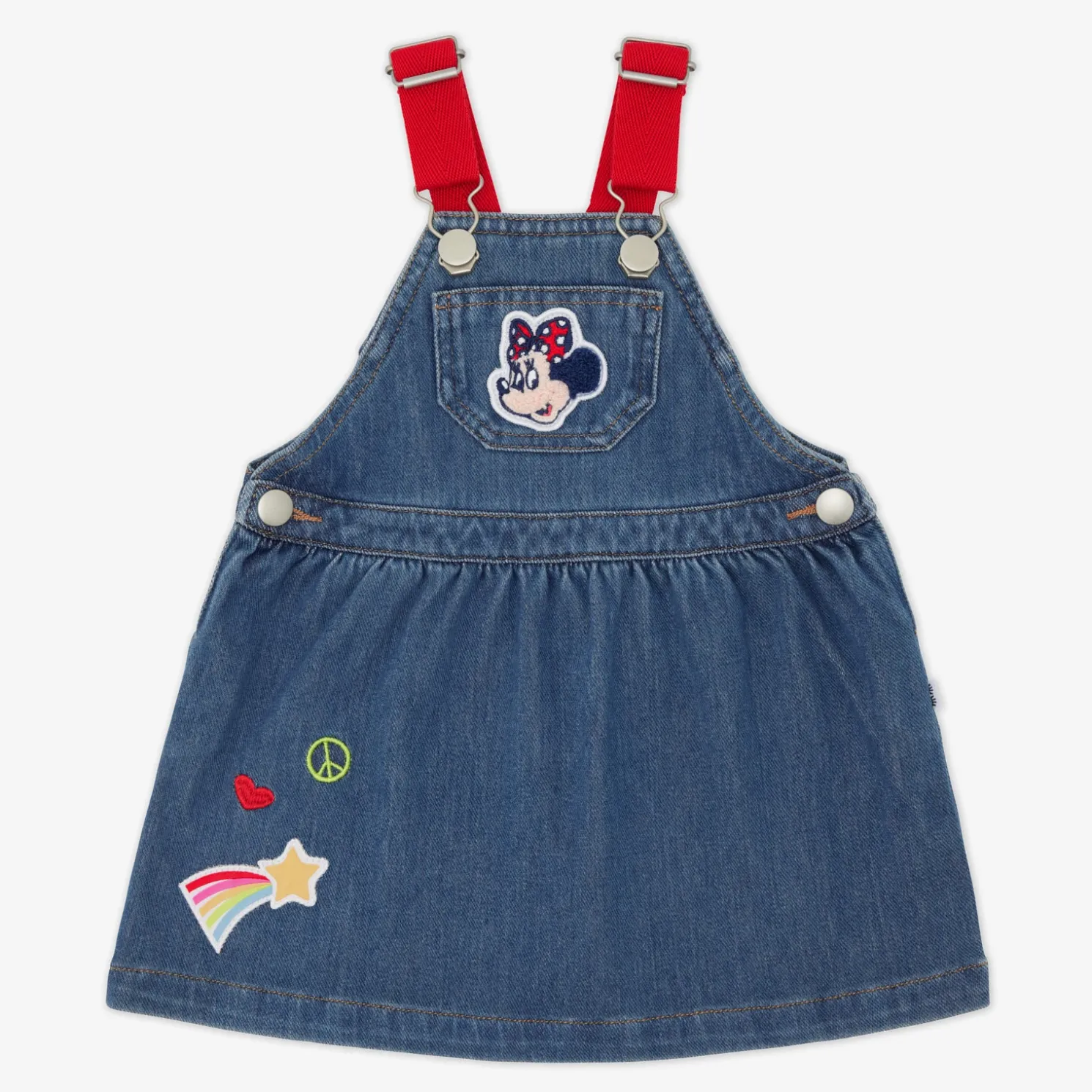 Mickey Patch Denim Skirt Overall
