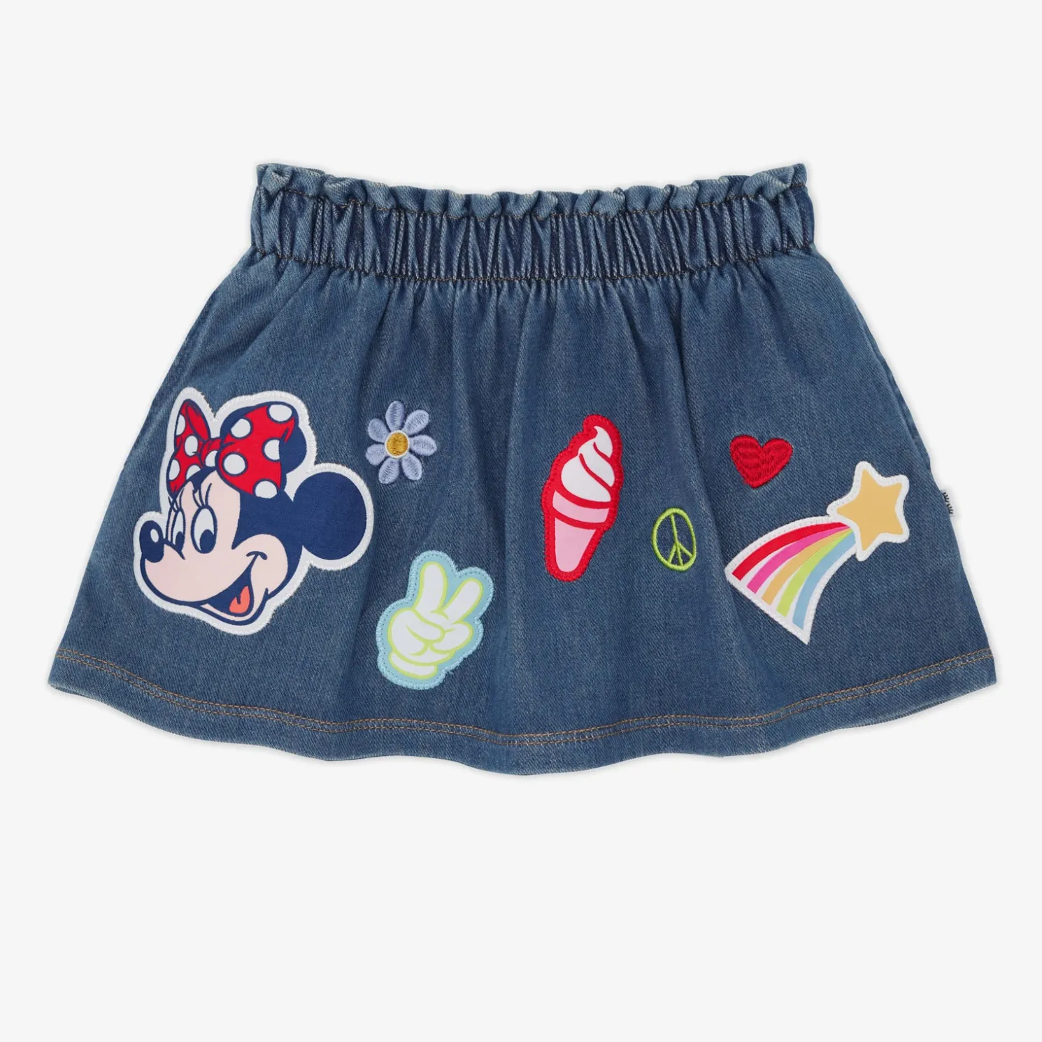 Mickey Patch Denim Skort