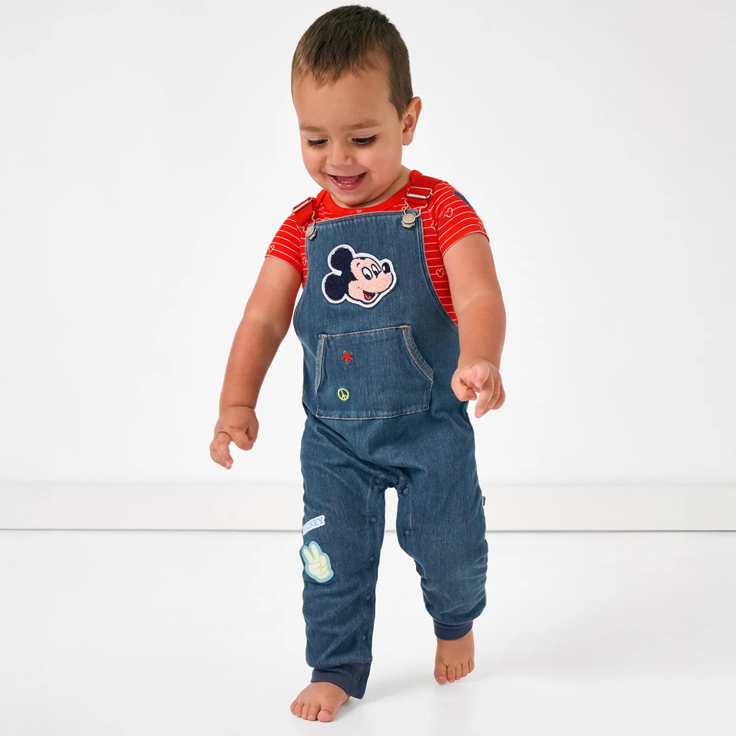 Mickey Patch Denim Overall