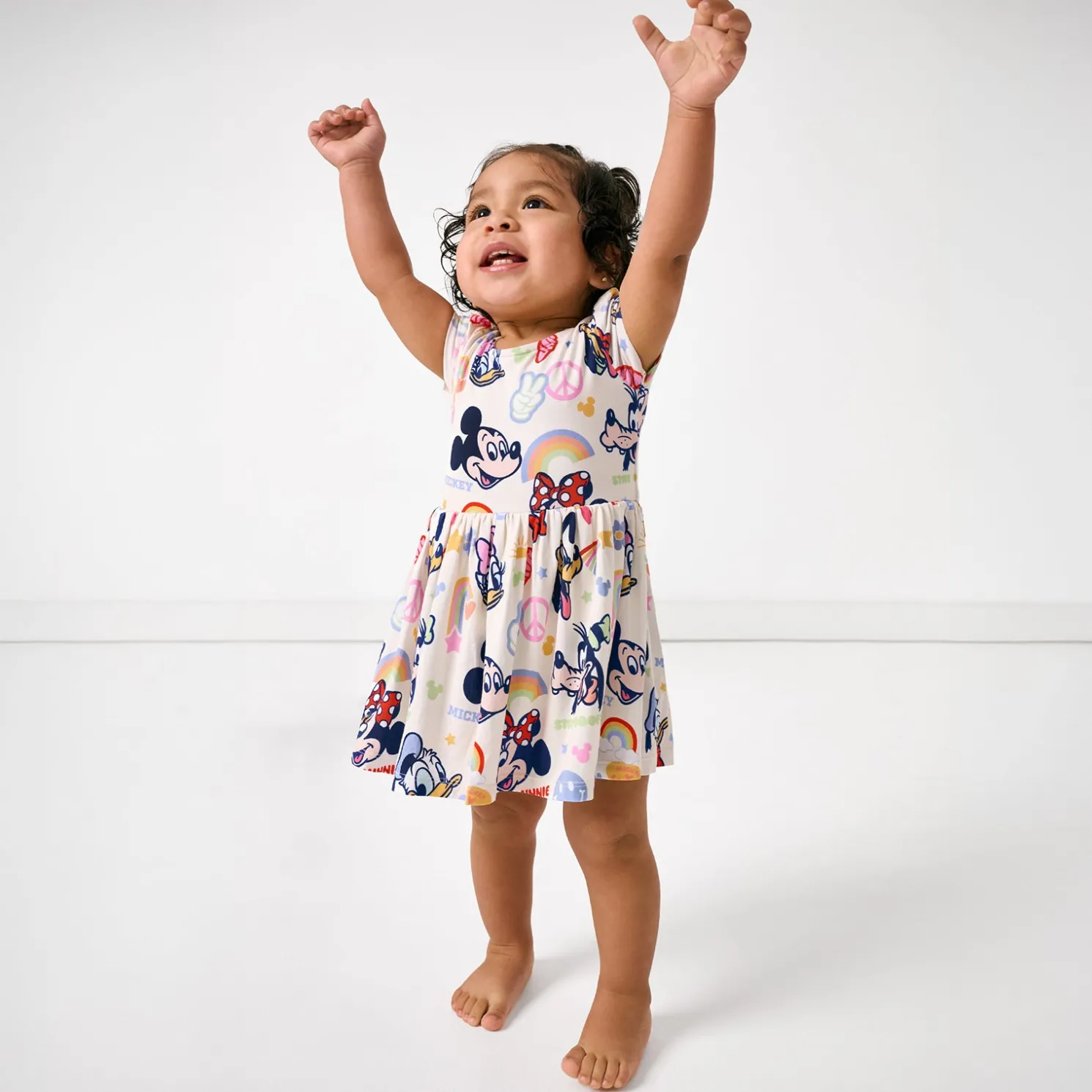 Mickey's Clubhouse Bow Back Skater Dress with Bodysuit