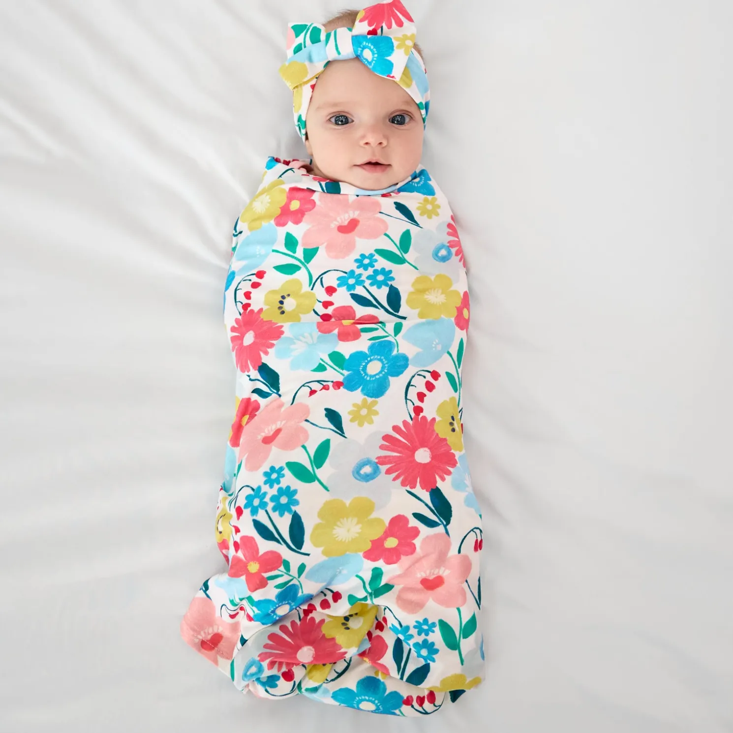 Midsummer Meadow Swaddle & Luxe Bow Headband Set