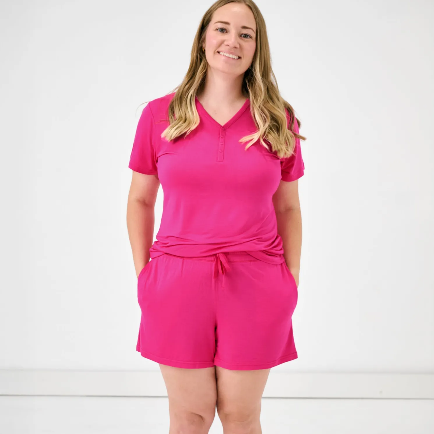Mighty Magenta Women's Short Sleeve Pajama Top