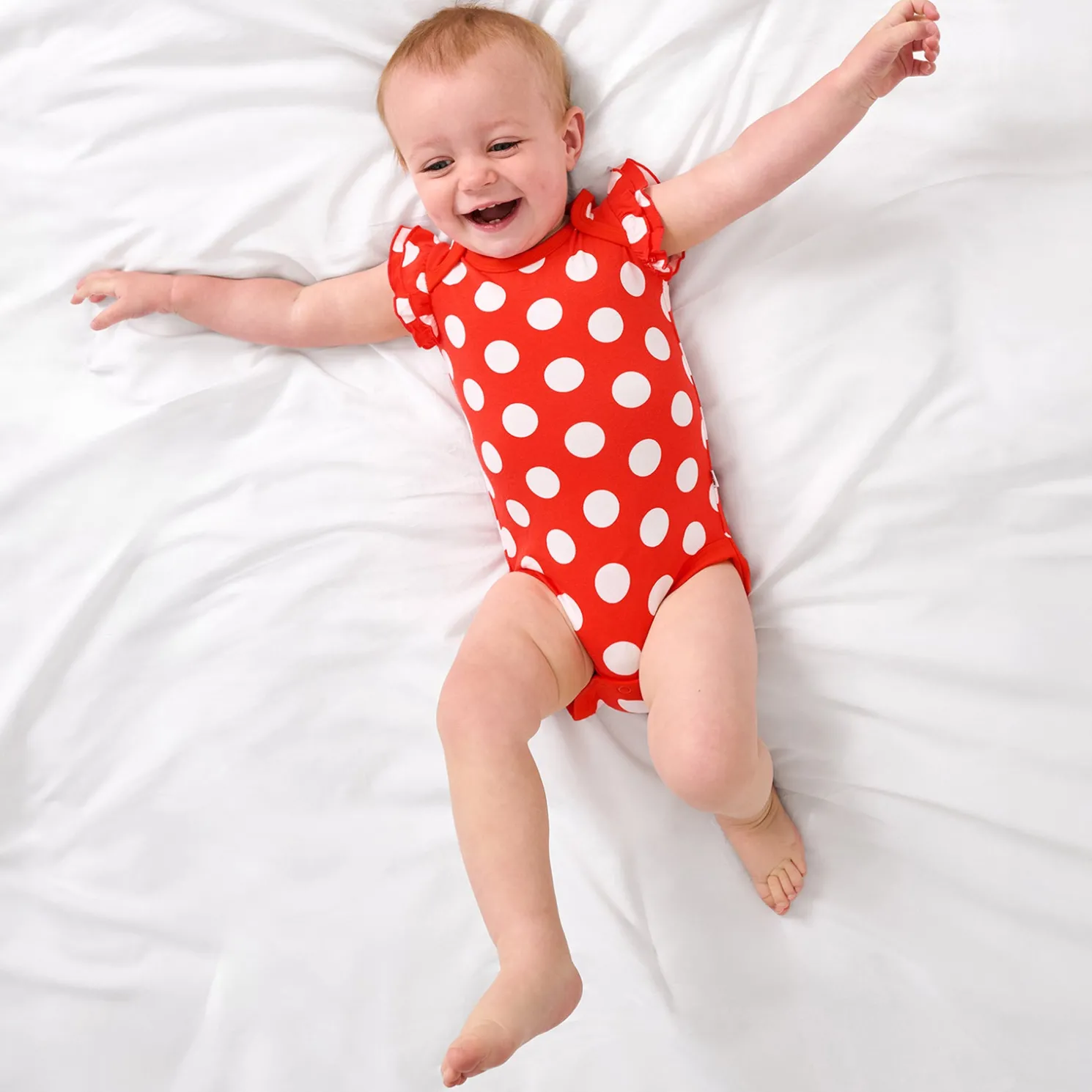 Minnie Polka Dot Flutter Bodysuit