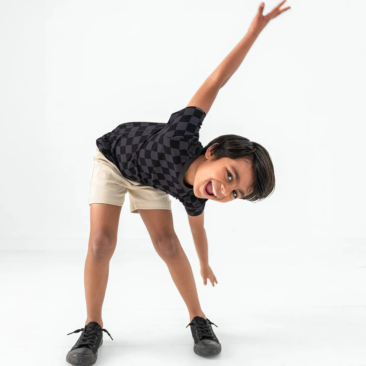 Monochrome Checks Relaxed Tee