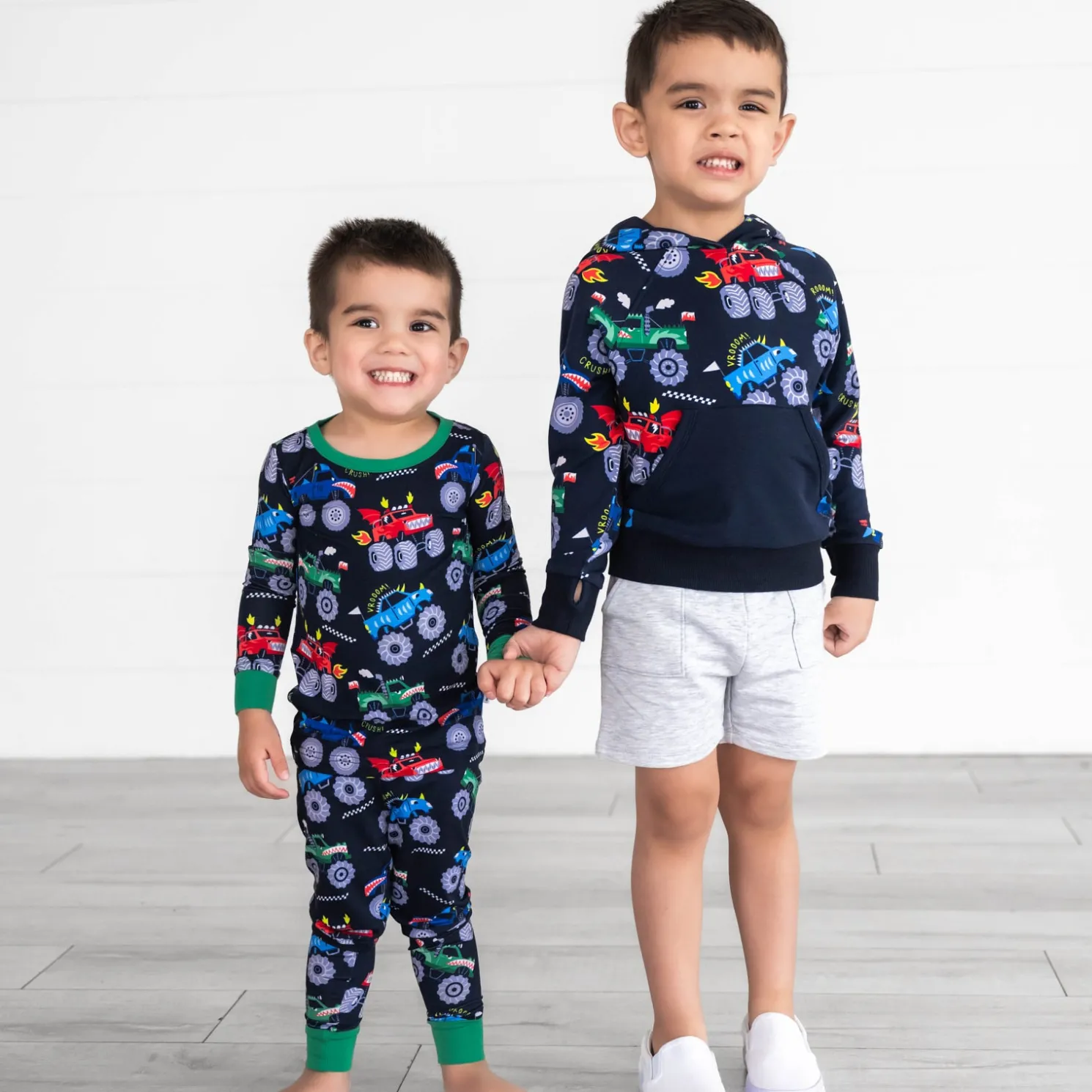 Monster Truck Madness Two-Piece Pajama Set