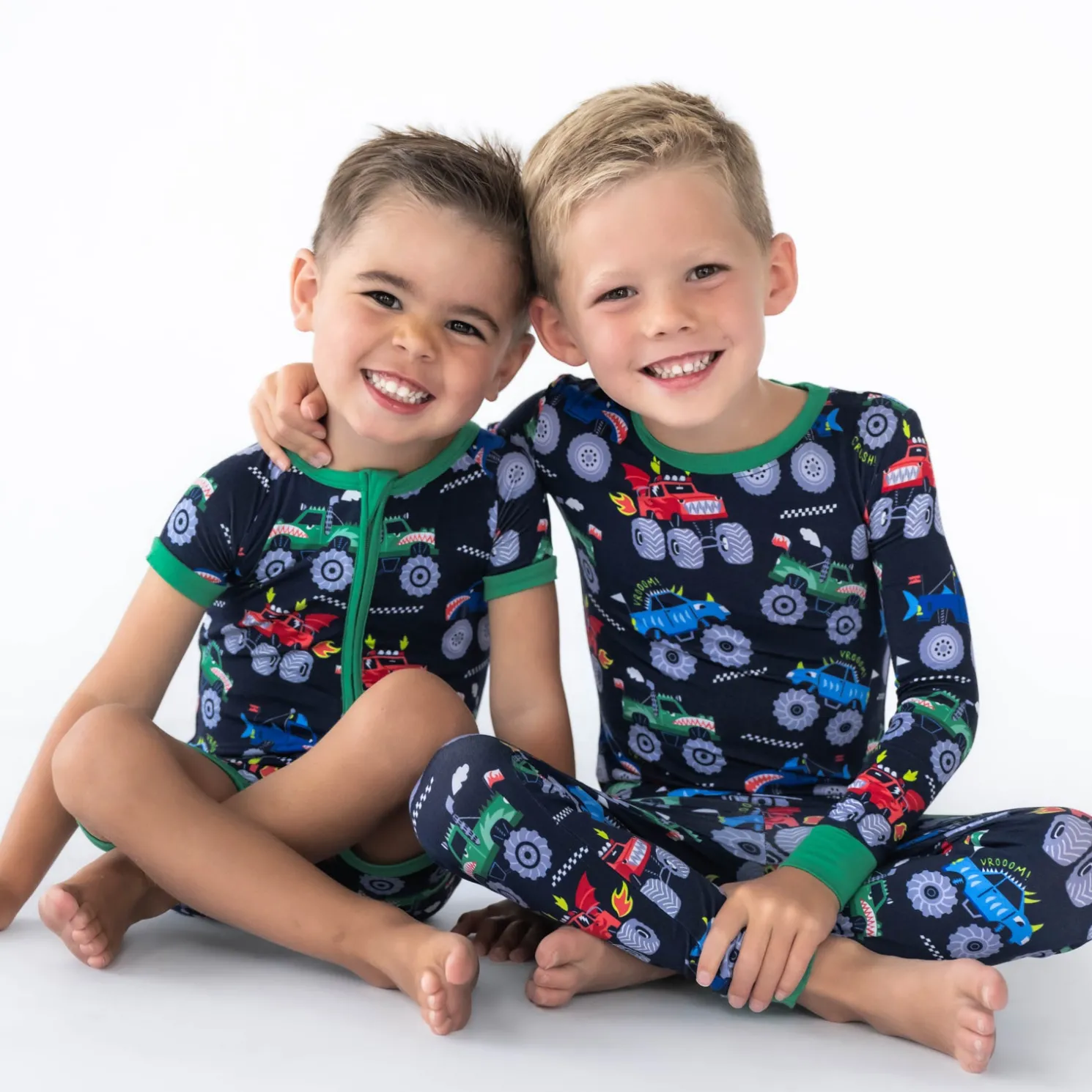 Monster Truck Madness Two-Piece Pajama Set
