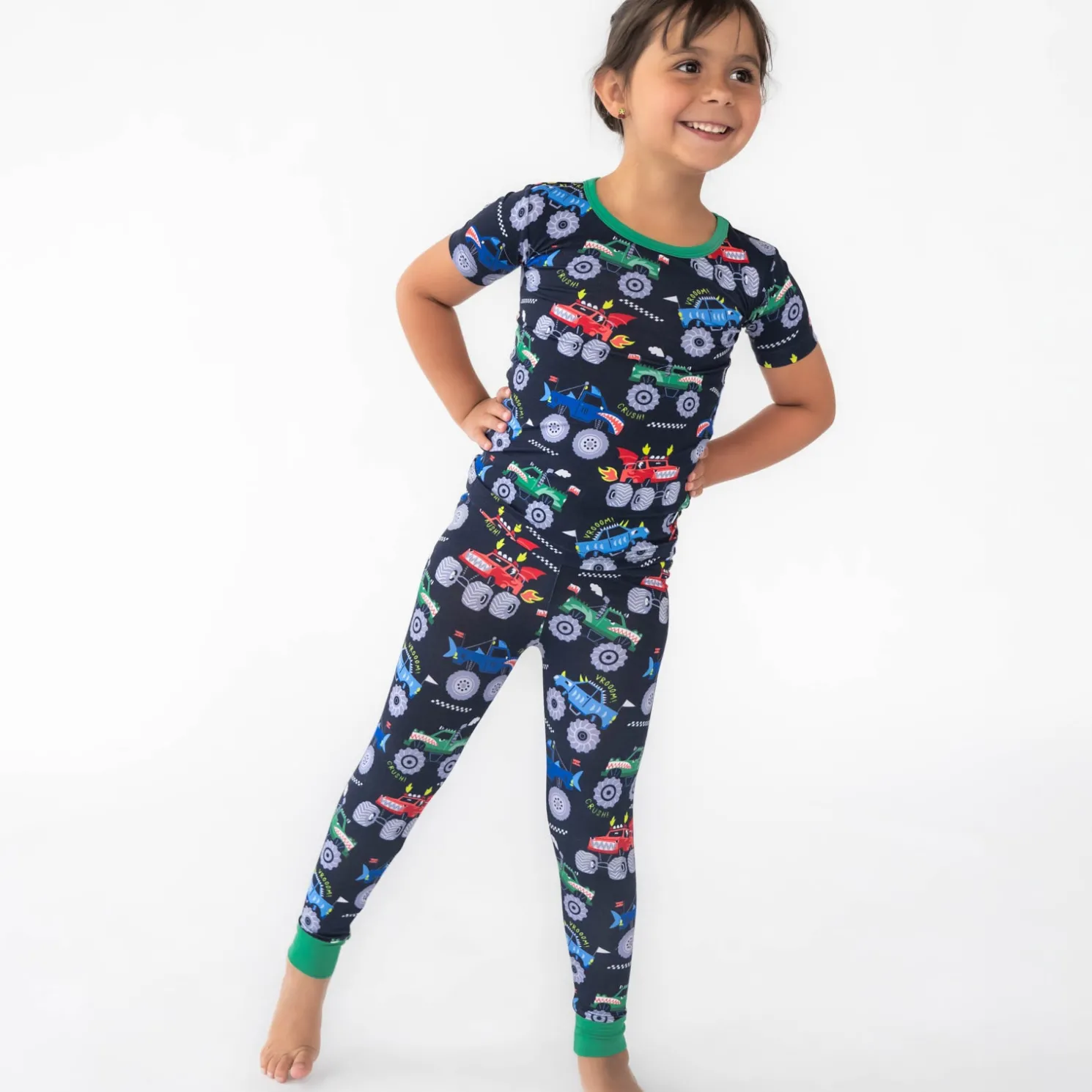 Monster Truck Madness Two-Piece Pajama Set