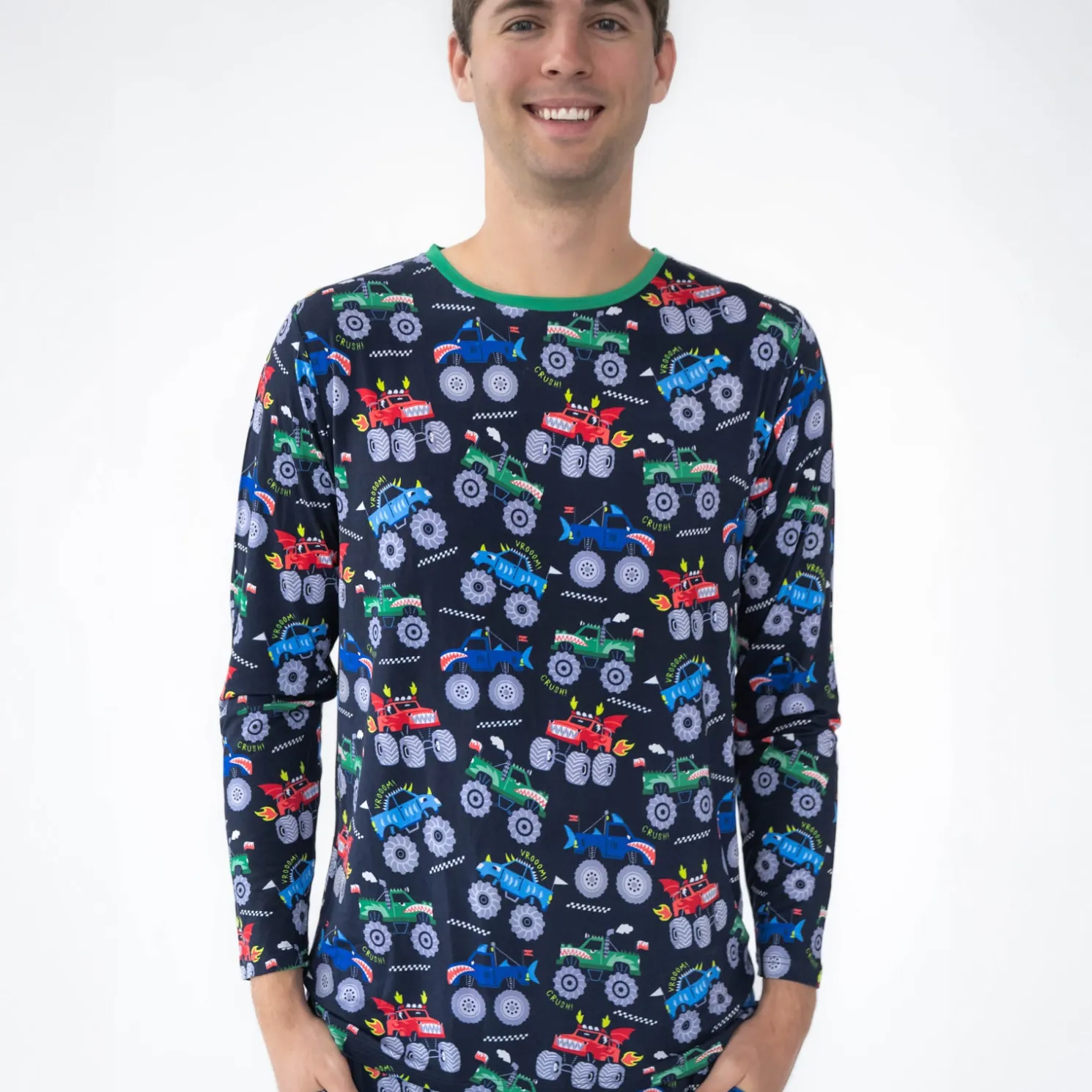 Monster Truck Madness Men's Pajama Top
