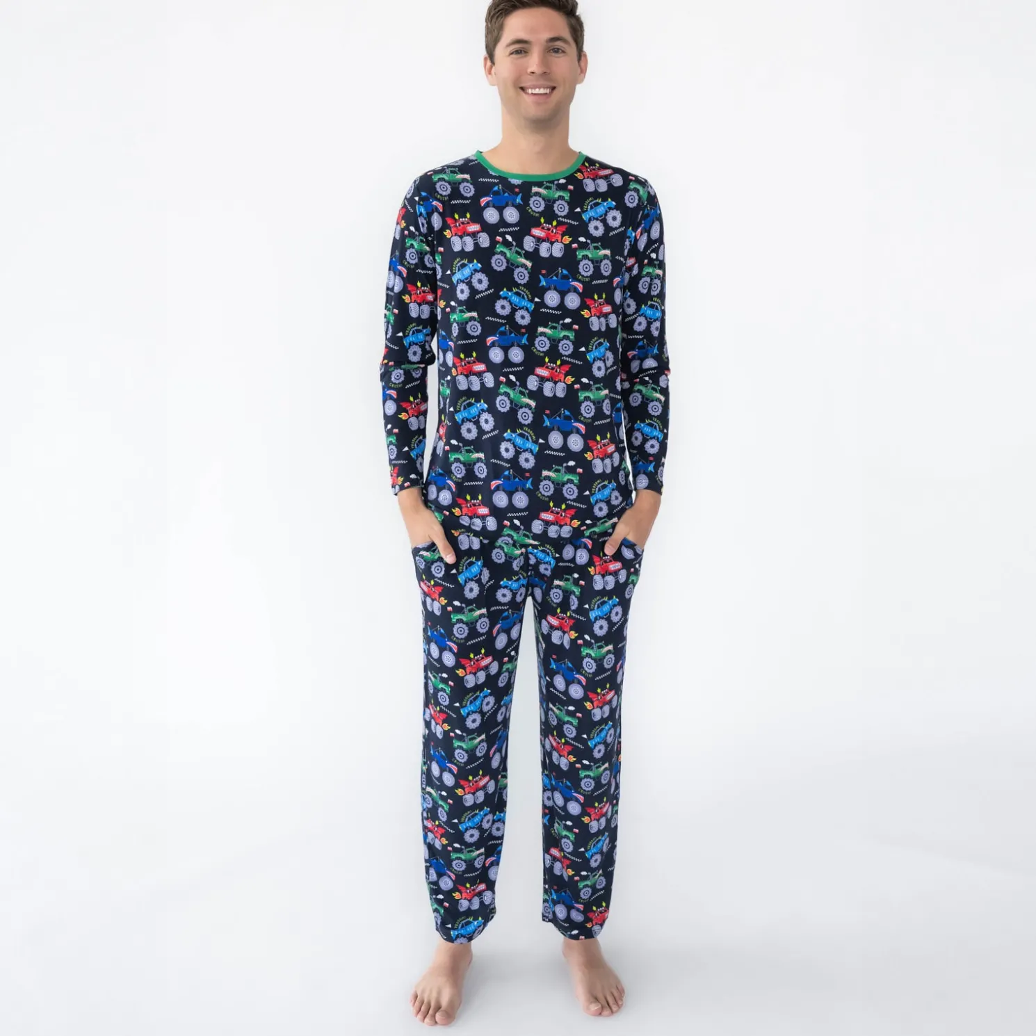 Monster Truck Madness Men's Pajama Top