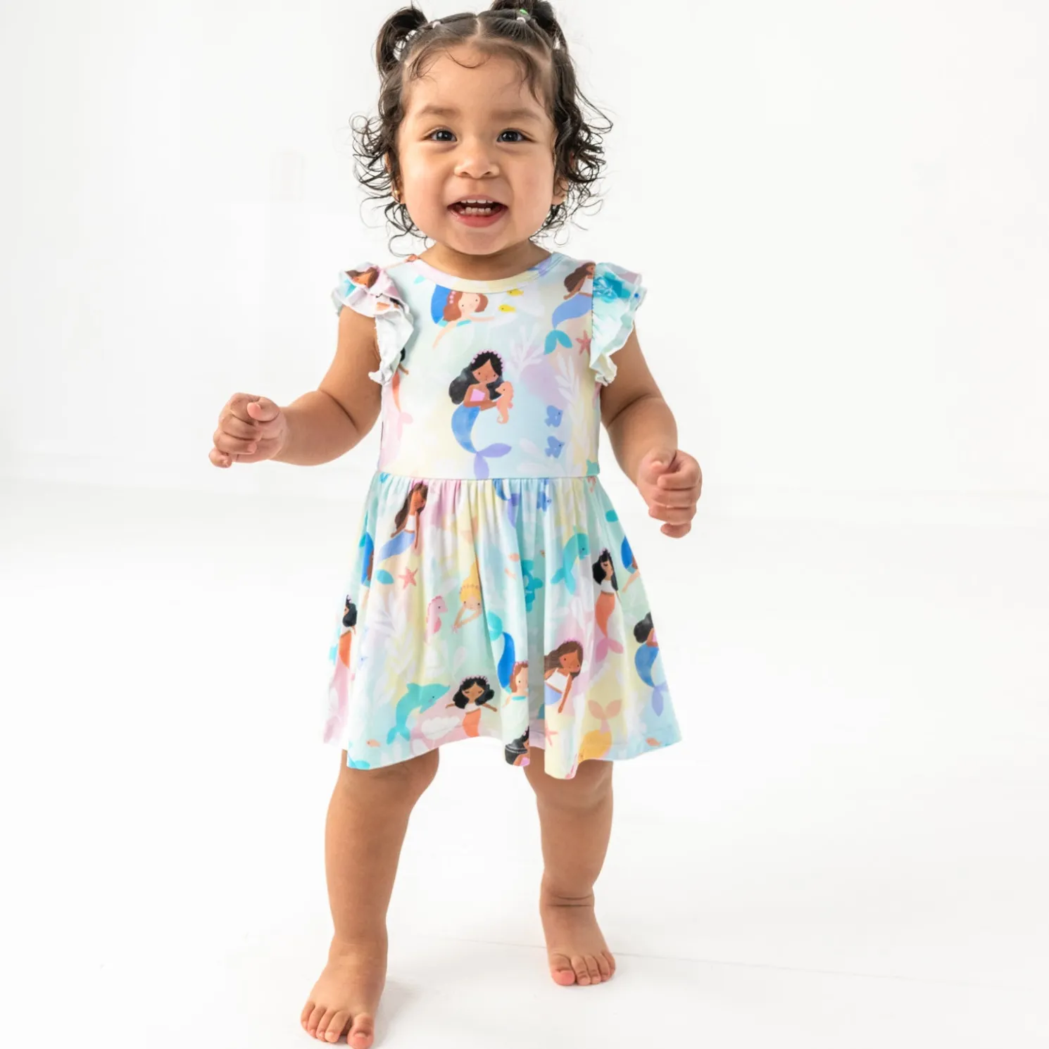 Mystic Mermaids Flutter Twirl Dress with Bodysuit