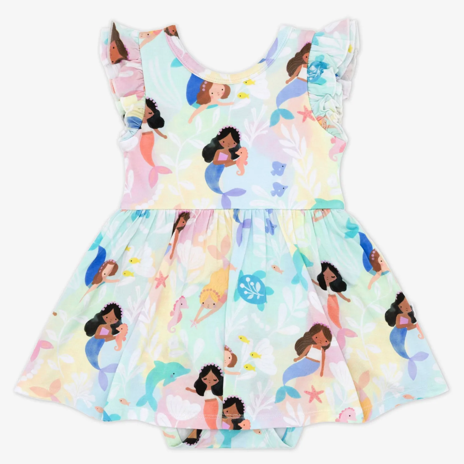Mystic Mermaids Flutter Twirl Dress with Bodysuit