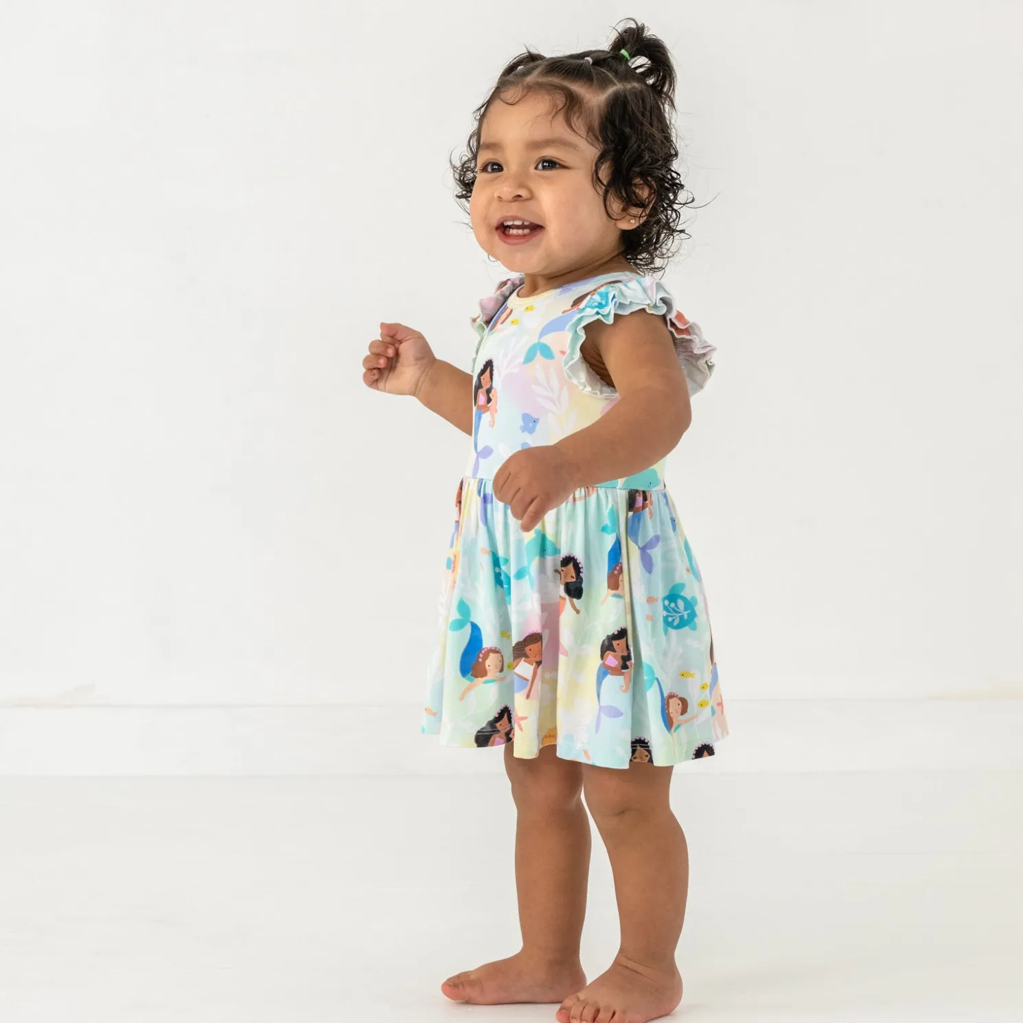 Mystic Mermaids Flutter Twirl Dress with Bodysuit