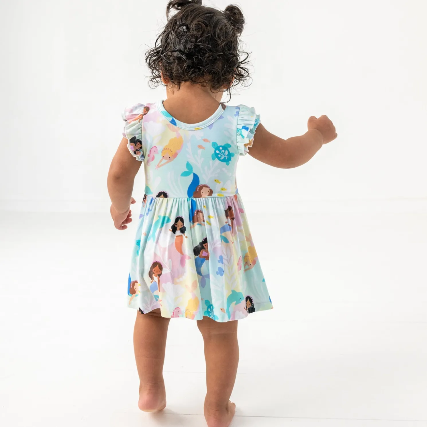 Mystic Mermaids Flutter Twirl Dress with Bodysuit
