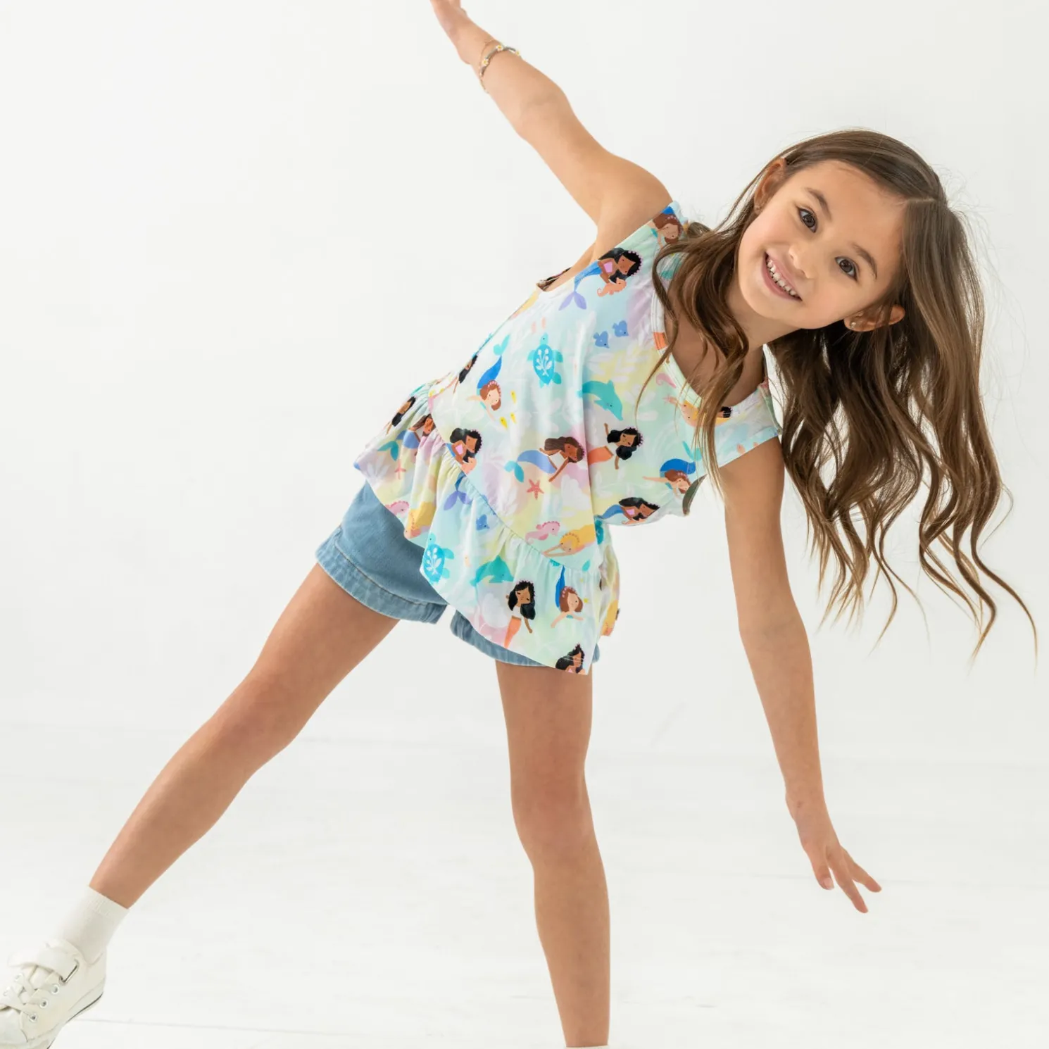 Mystic Mermaids Peplum Tank