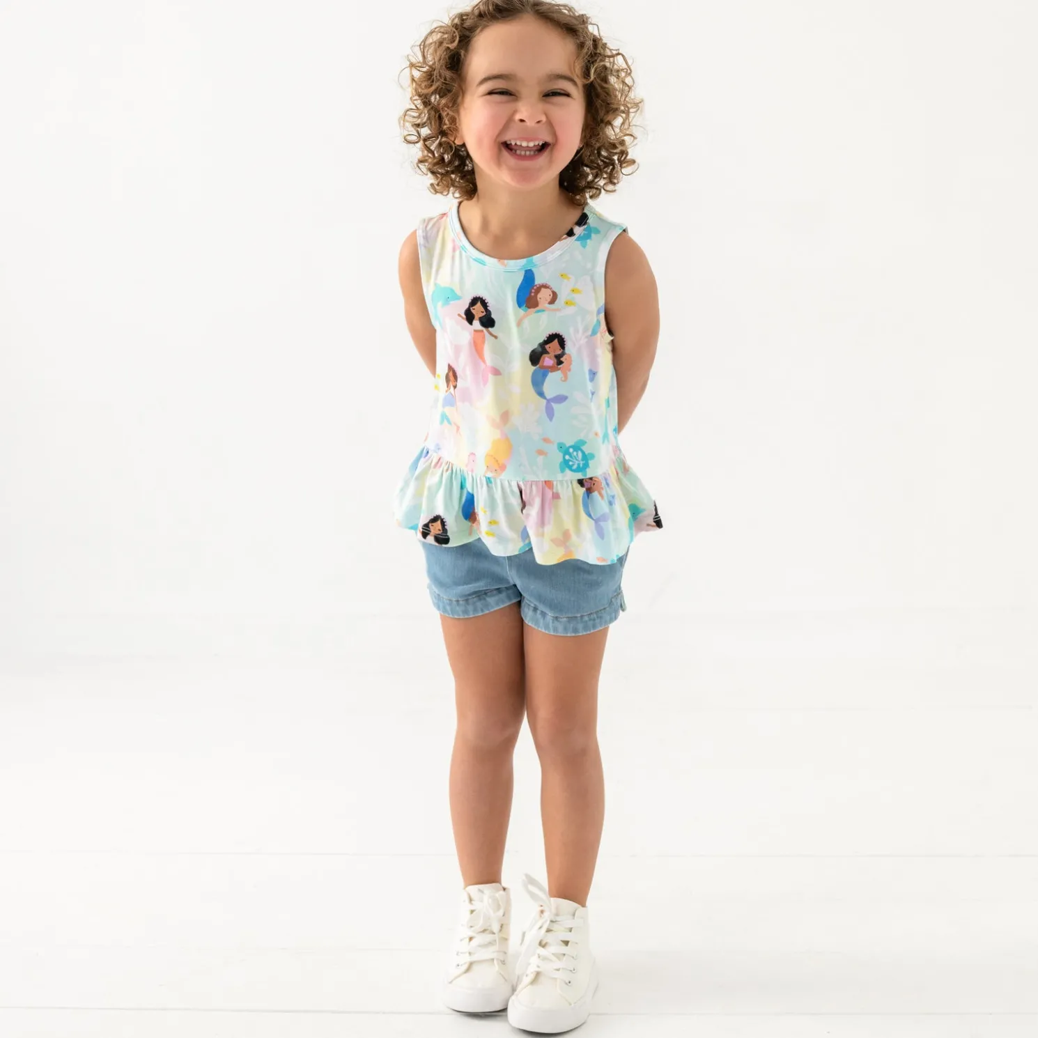 Mystic Mermaids Peplum Tank