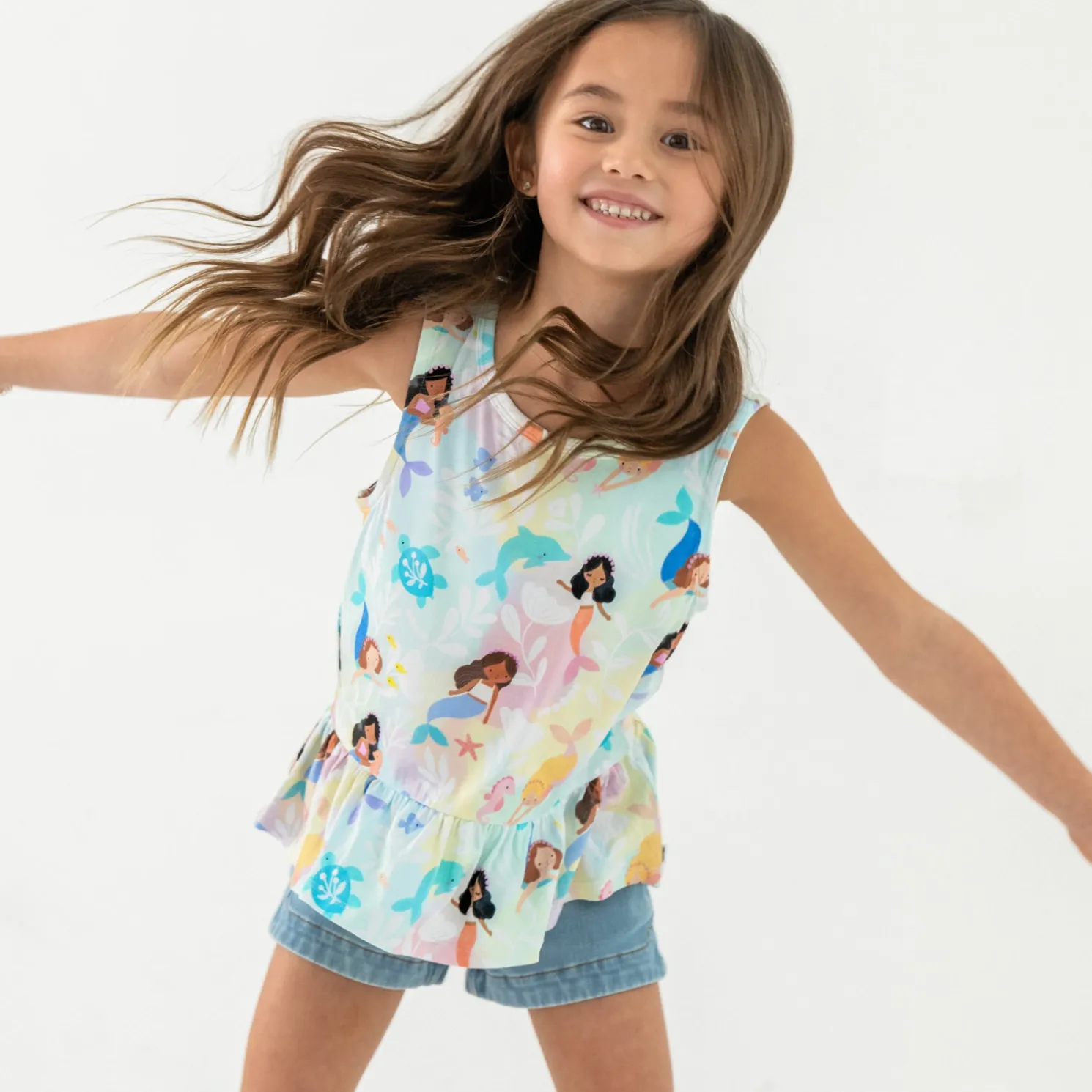 Mystic Mermaids Peplum Tank