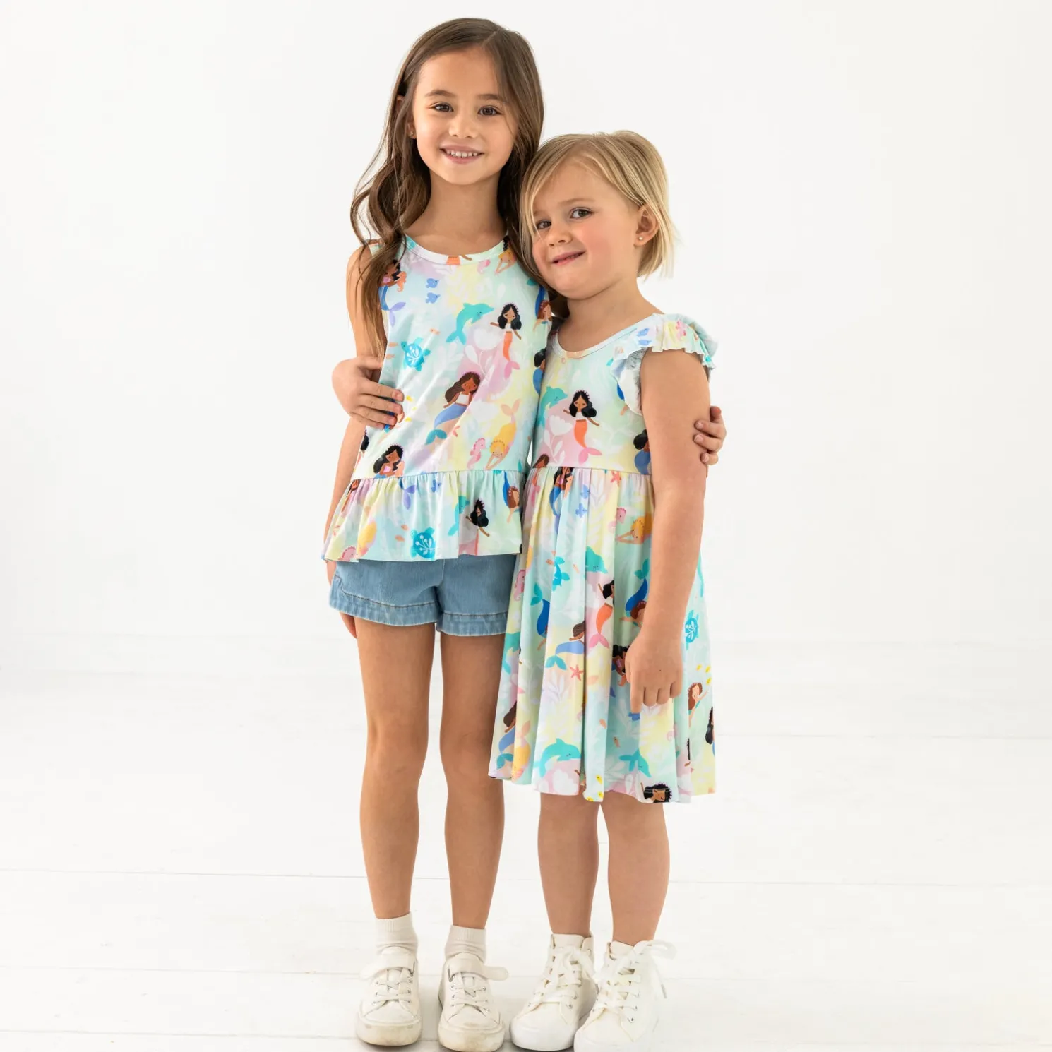 Mystic Mermaids Peplum Tank