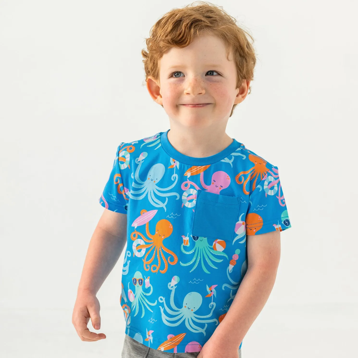 Octopus Party Relaxed Pocket Tee