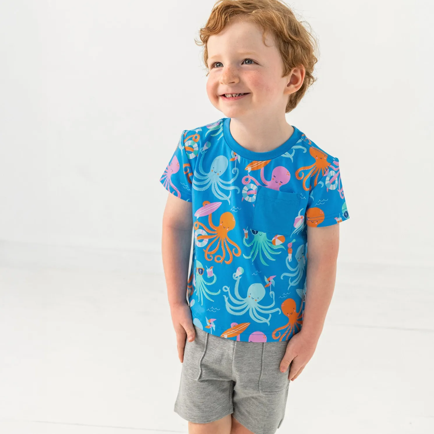 Octopus Party Relaxed Pocket Tee