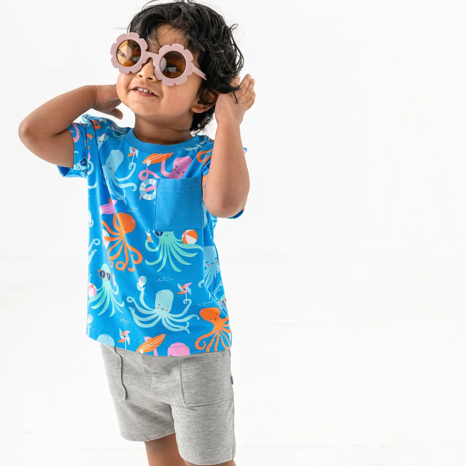 Octopus Party Relaxed Pocket Tee