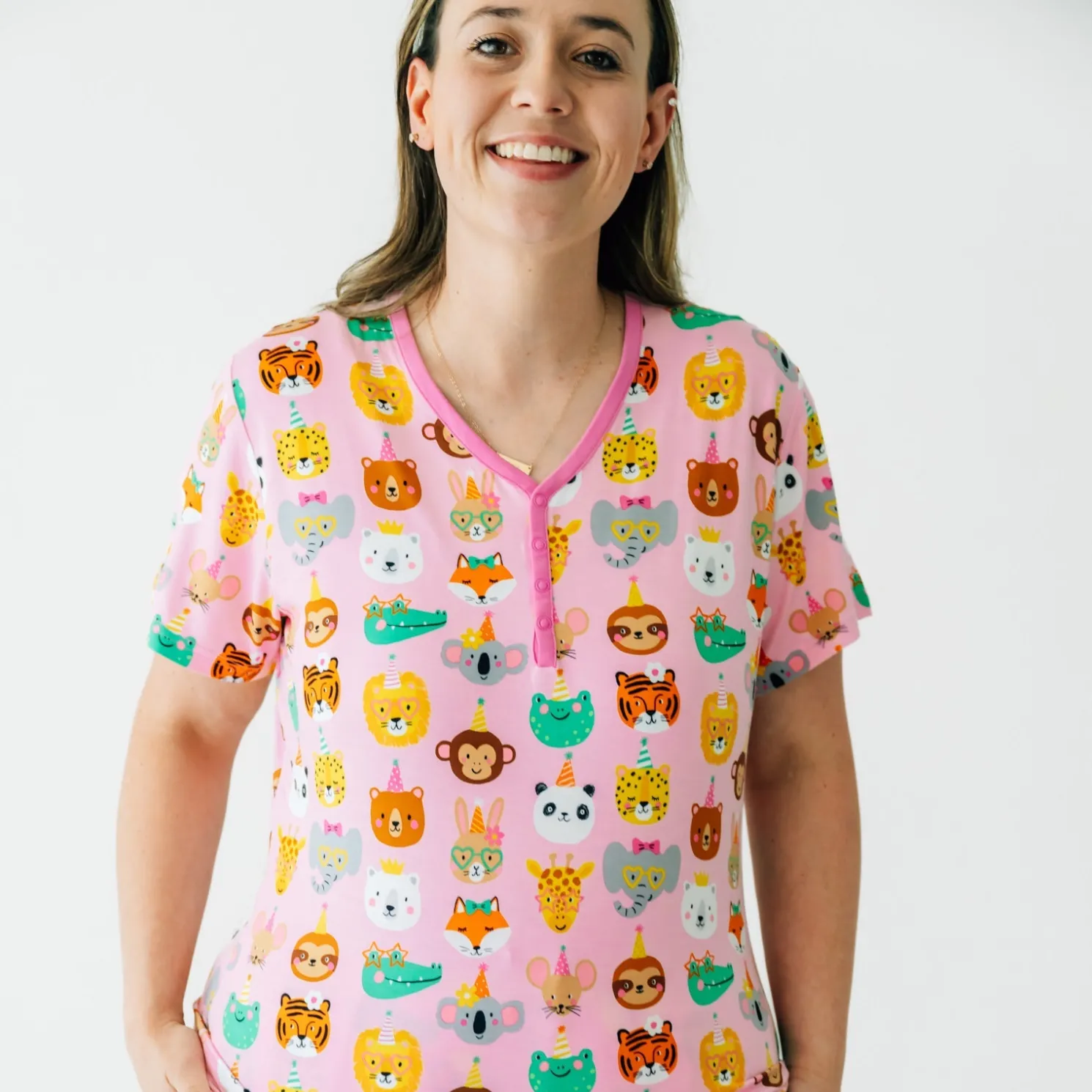 Party Pals Women's Short Sleeve Pajama Top