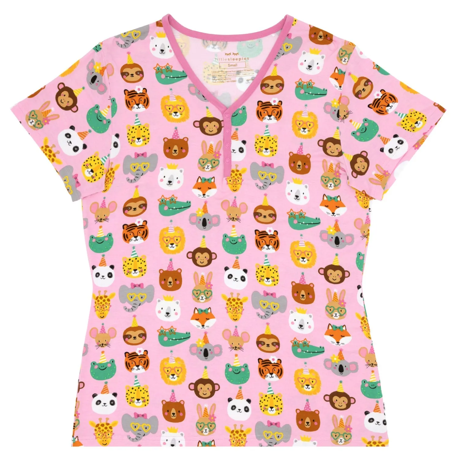 Party Pals Women's Short Sleeve Pajama Top