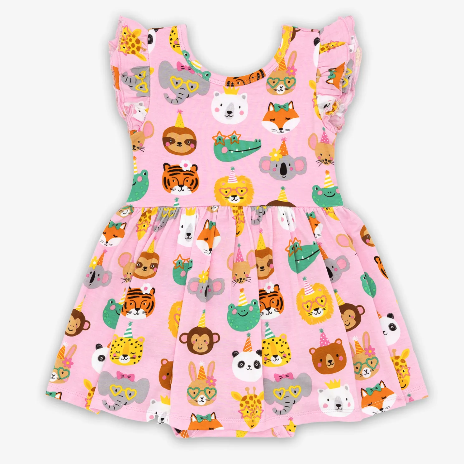 Party Pals Flutter Skater Dress with Bodysuit