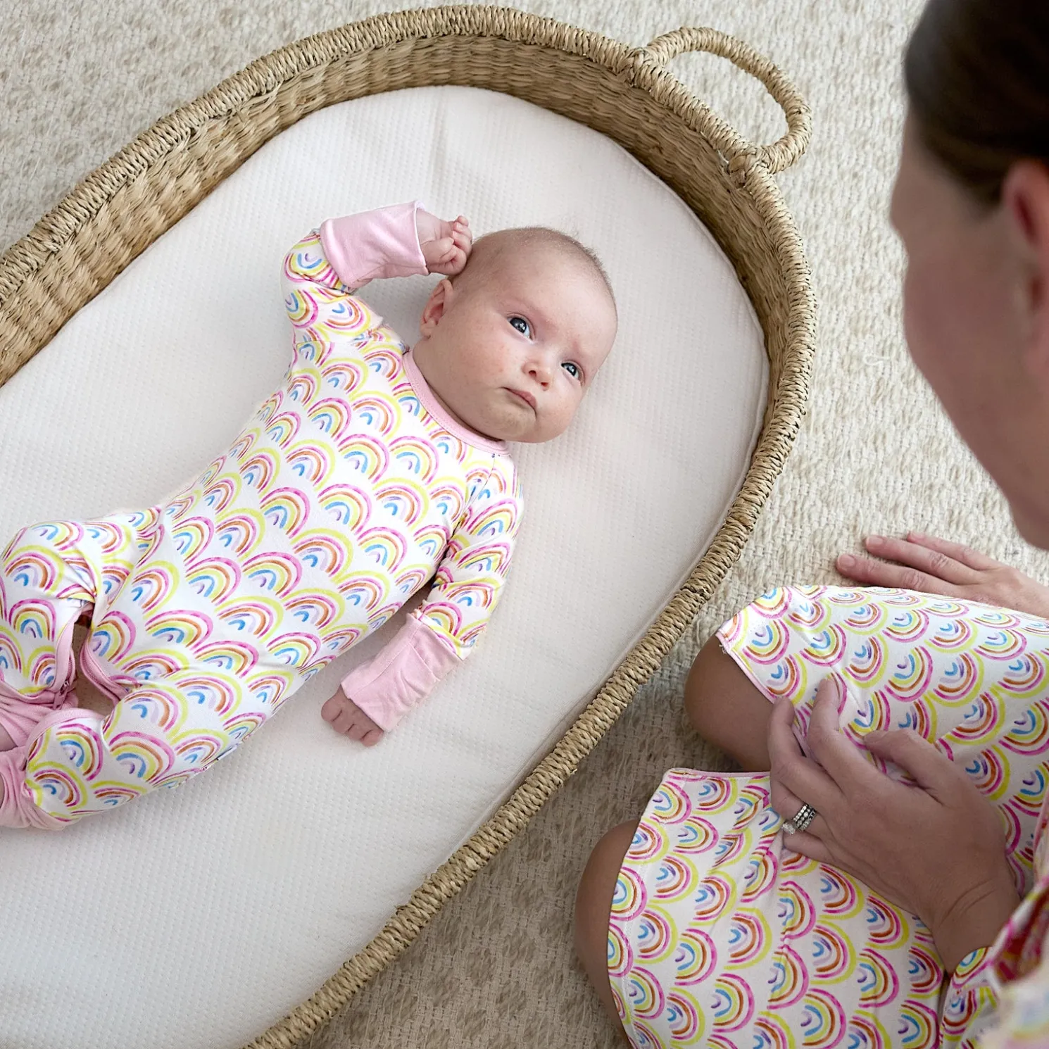 Pastel Rainbows Crescent Zippy