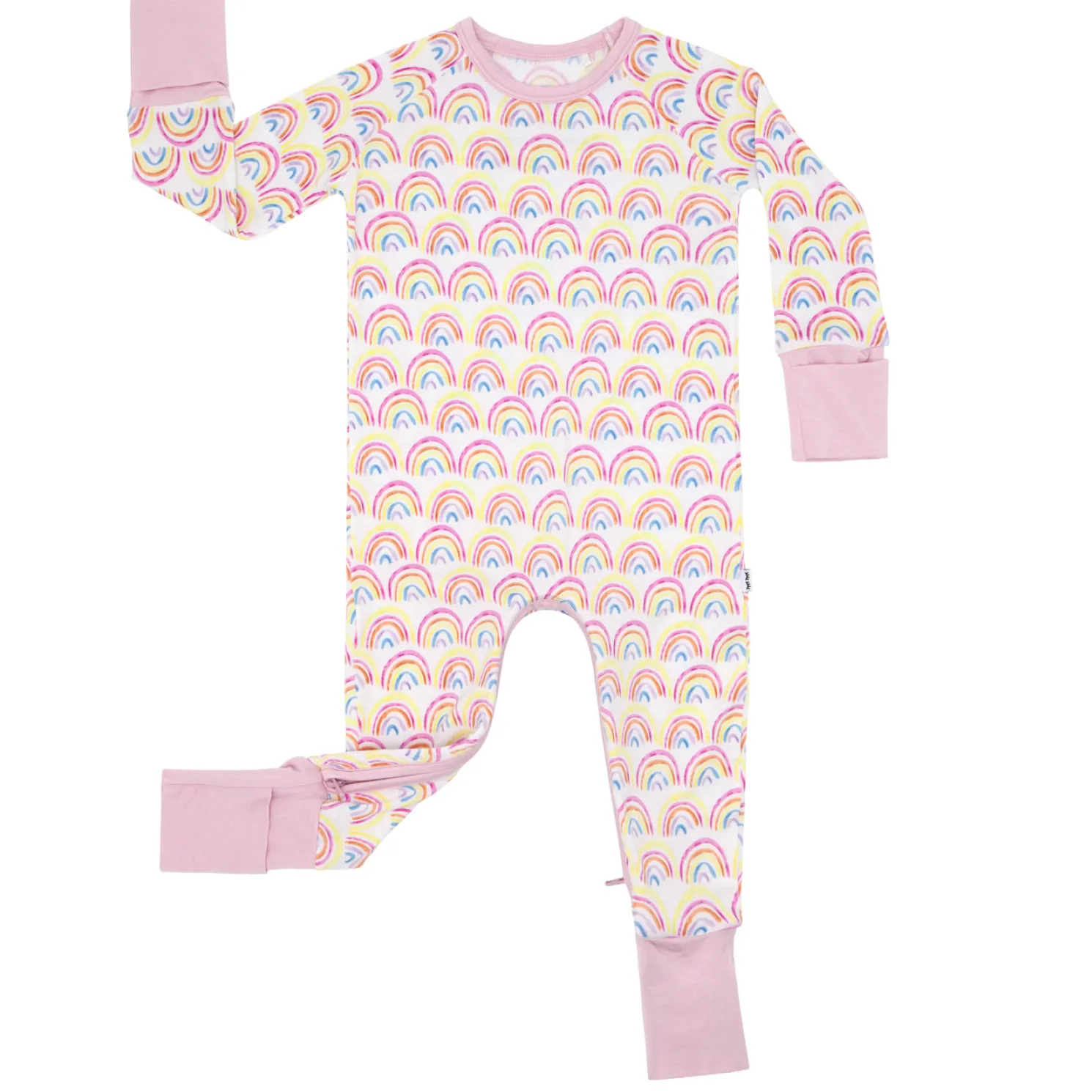 Pastel Rainbows Crescent Zippy