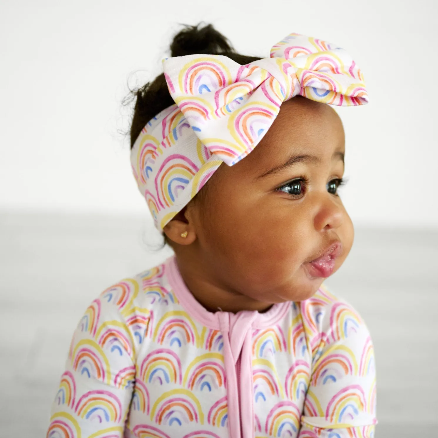 Pastel Rainbows Luxe Bow Headband