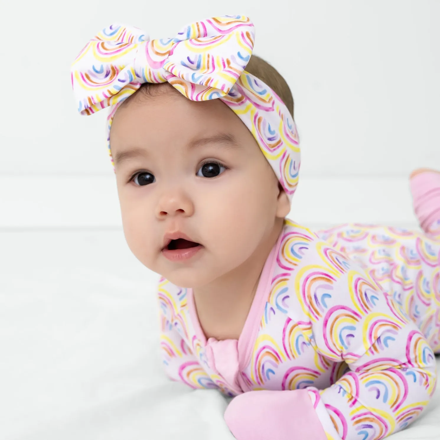 Pastel Rainbows Luxe Bow Headband