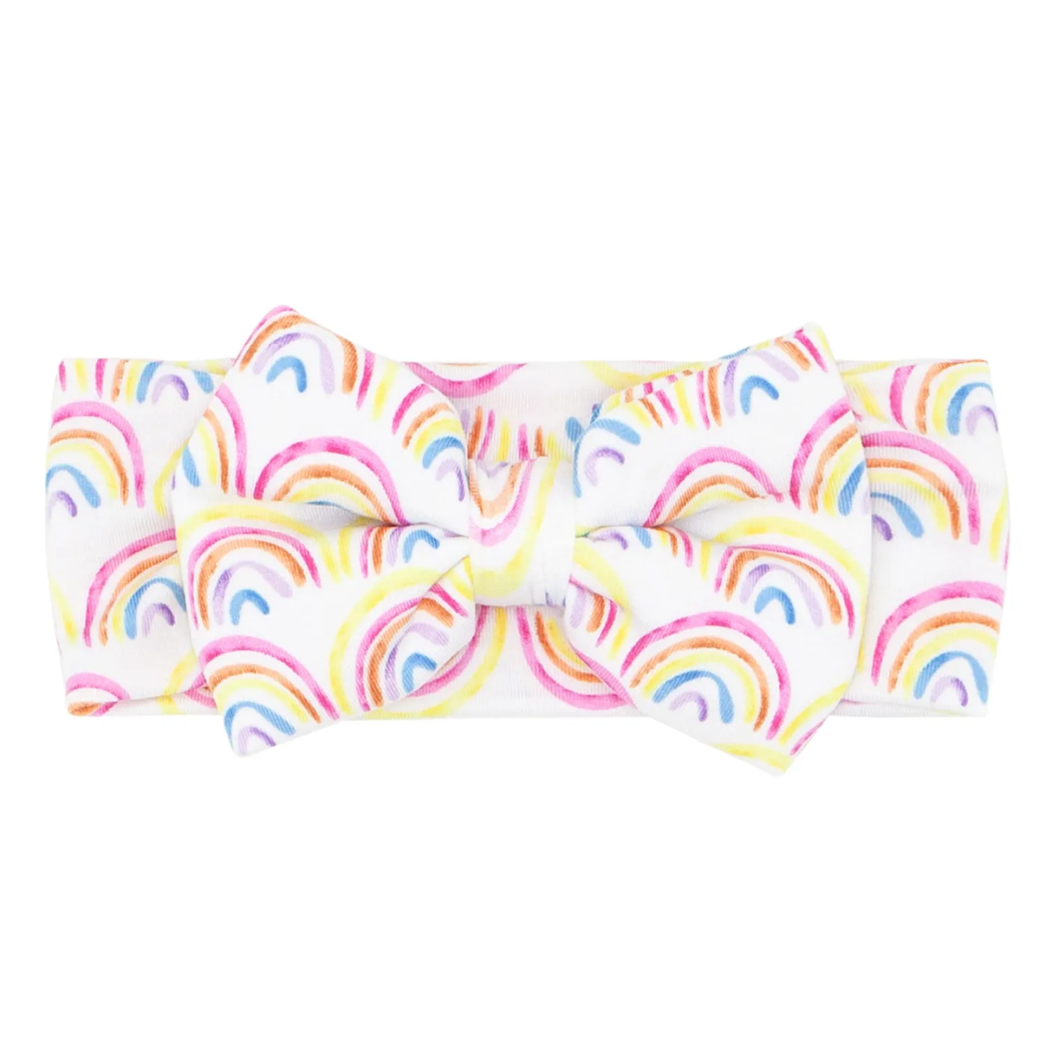 Pastel Rainbows Luxe Bow Headband